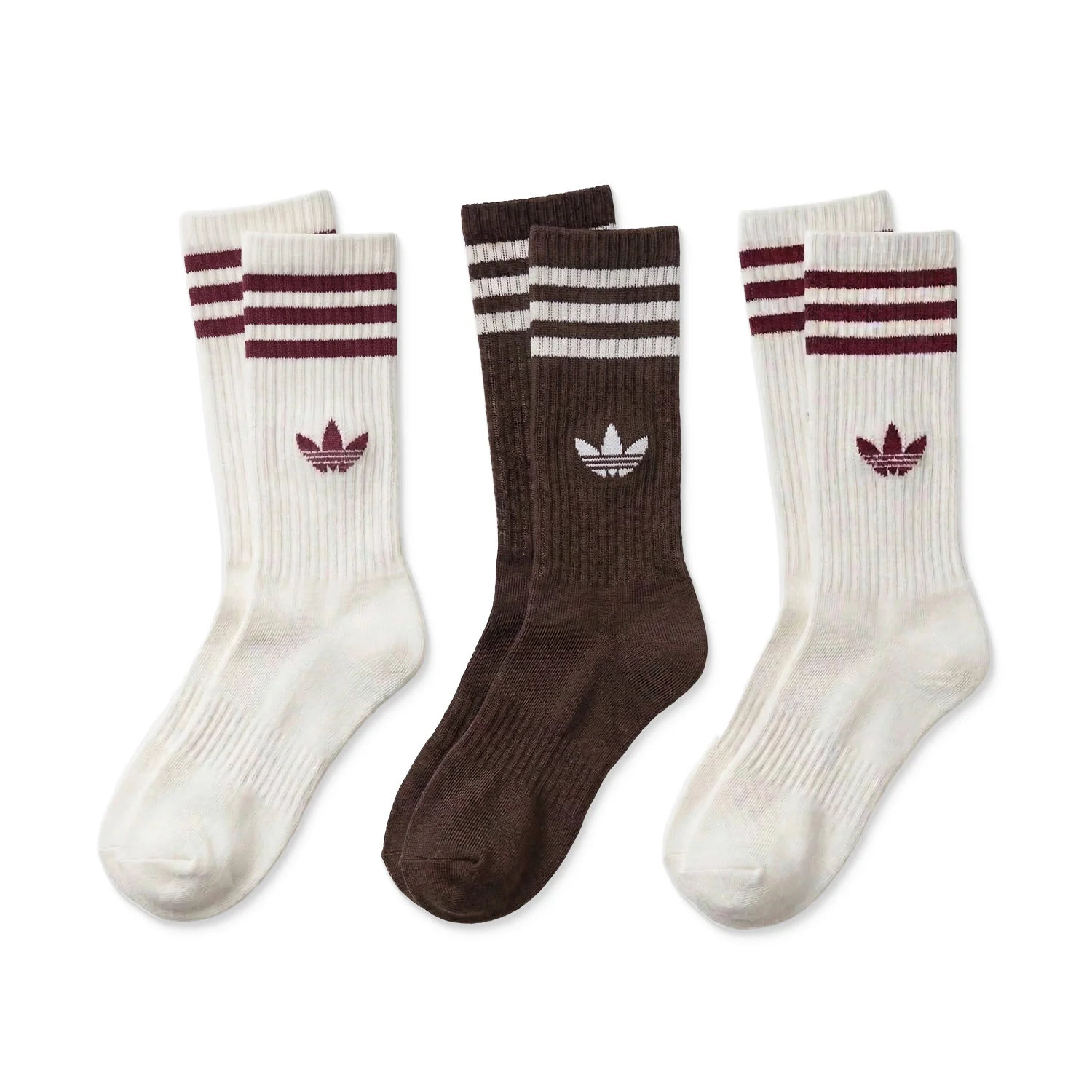 Adidas Originals 3S Crew S 3P Off White/Aurora Coffee