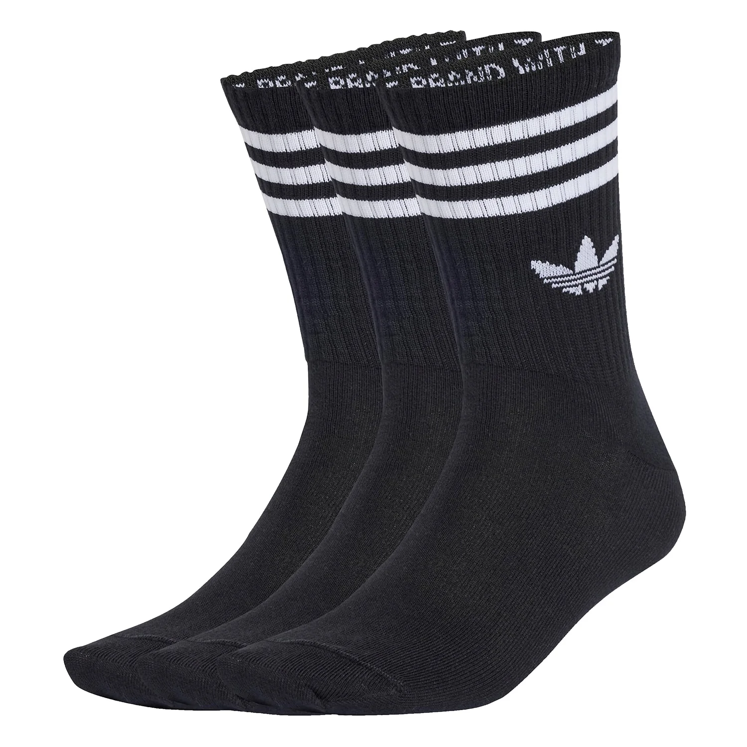 Adidas Originals 3S Crew S 3Pairs Black/Black/Black - Image 3