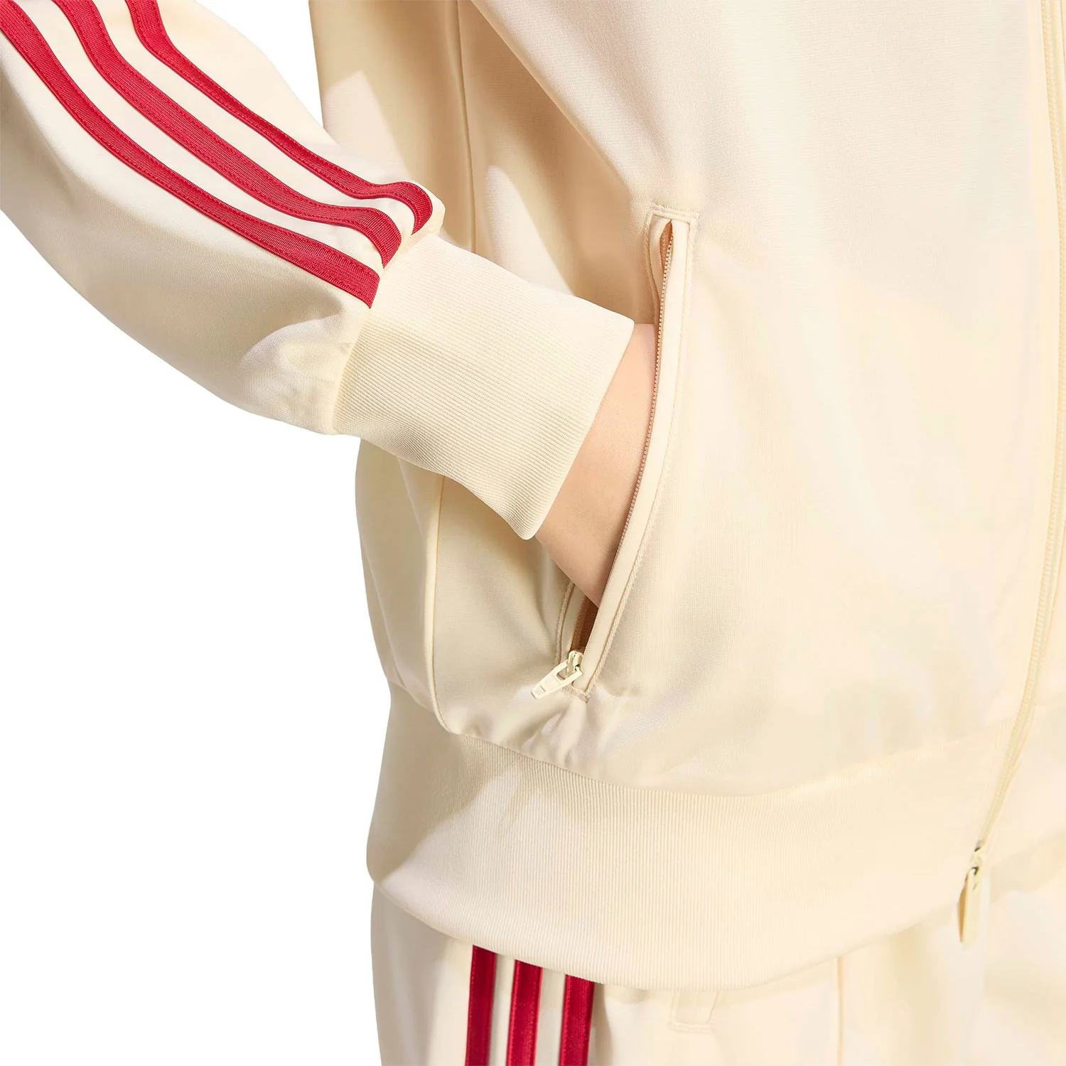 Adidas Originals Firebird TT Loose Warm Vanilla/Victory Red - Image 4