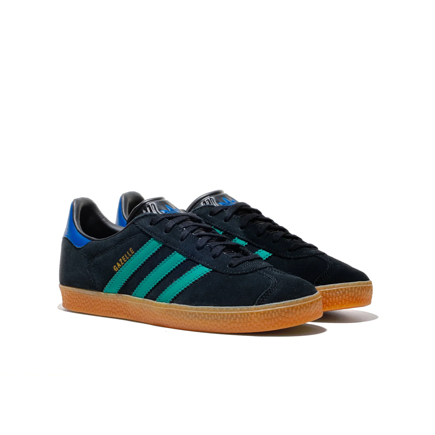 Adidas Originals Gazelle J Core Black/Equipment Green/Blue - Image 3