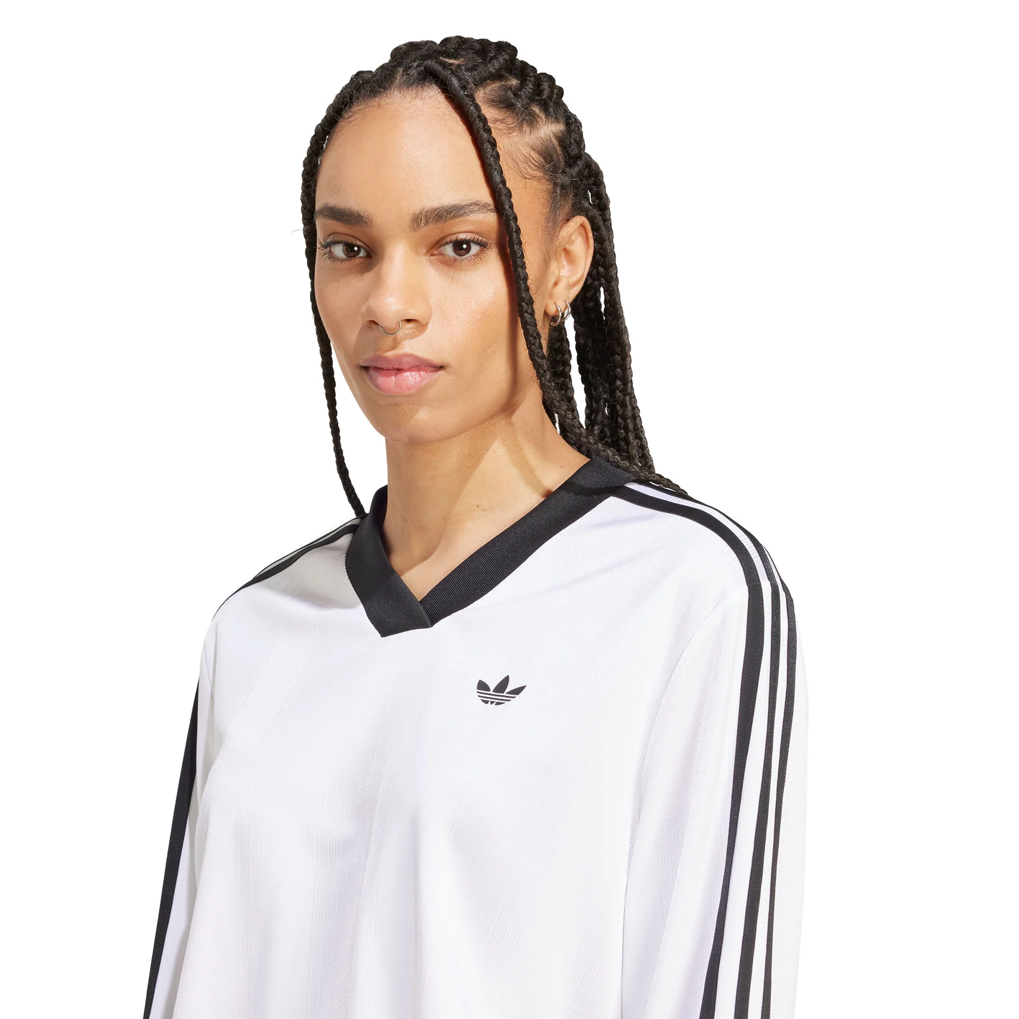 Adidas Originals Jacquard LS Top White/Black - Image 3