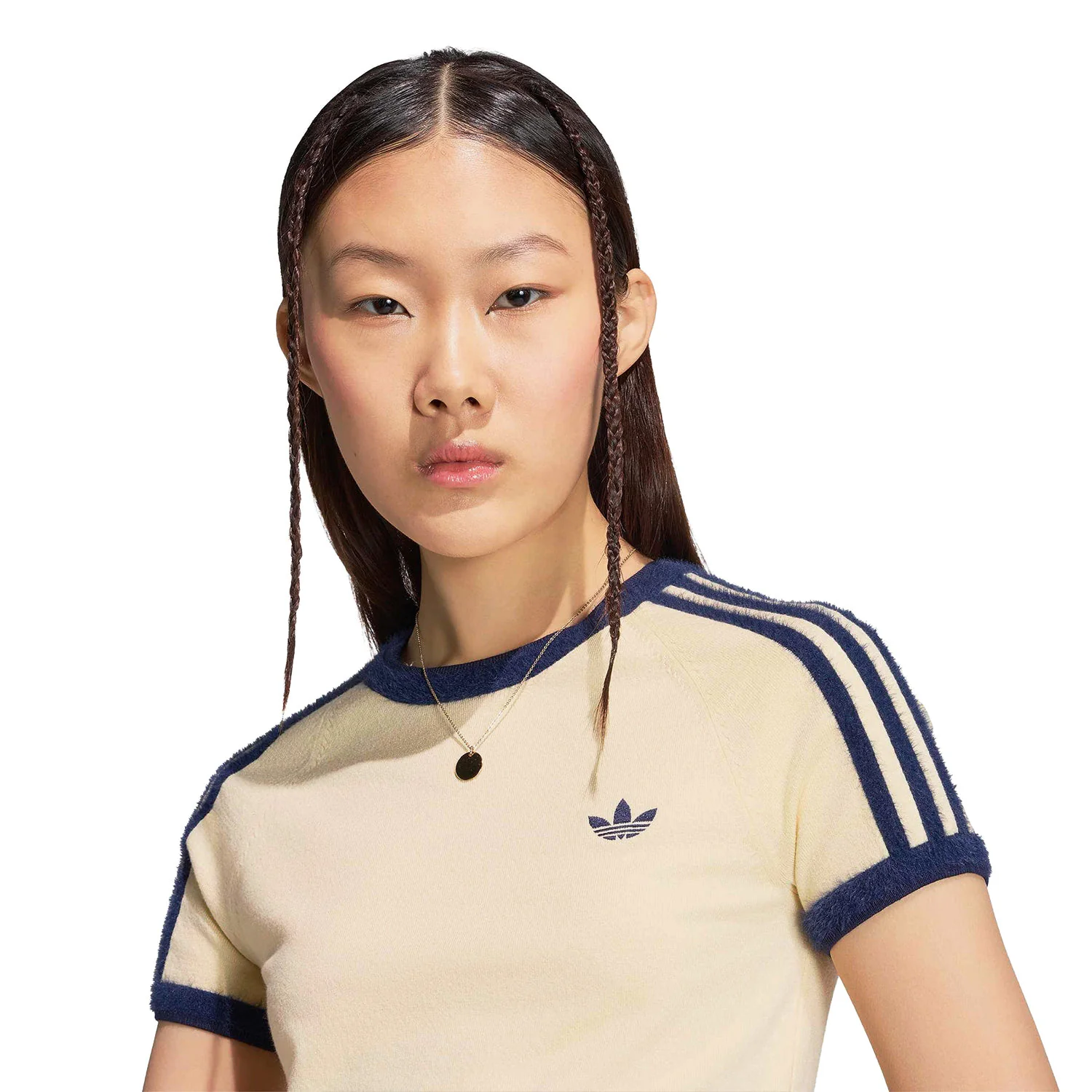 Adidas Originals Knit Tee Warm Vanilla/Night Indigo - Image 3