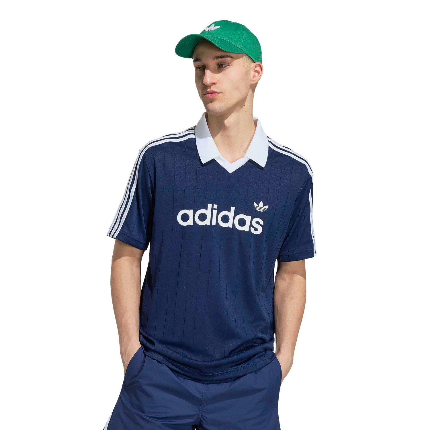 Adidas Originals Pinstripe Jersey Night Indigo/White