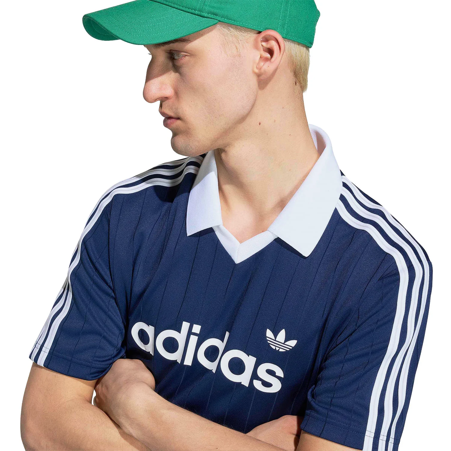 Adidas Originals Pinstripe Jersey Night Indigo/White - Image 3