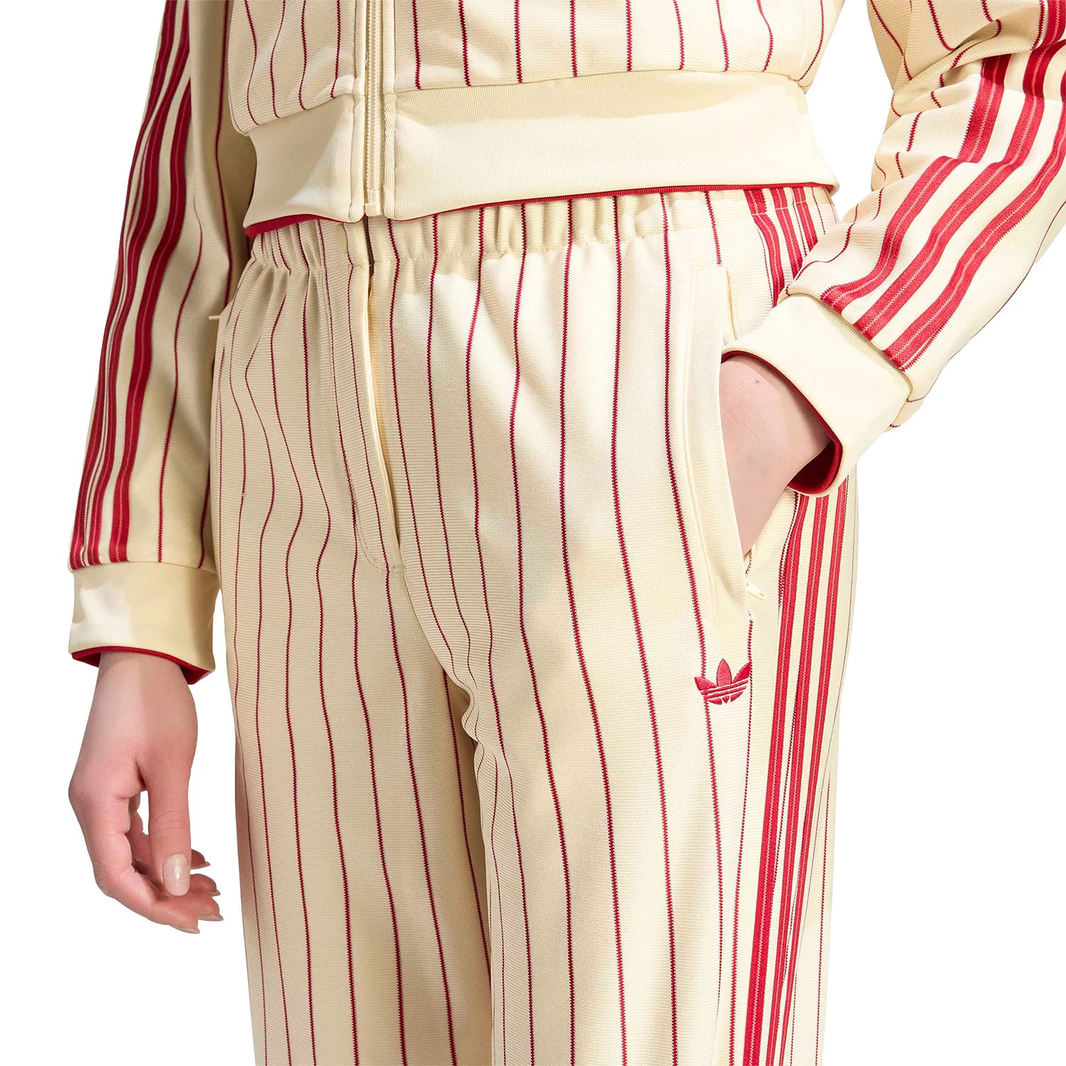 Adidas Originals Pinstripe TP Warm Vanilla/Team Victory Red - Image 3
