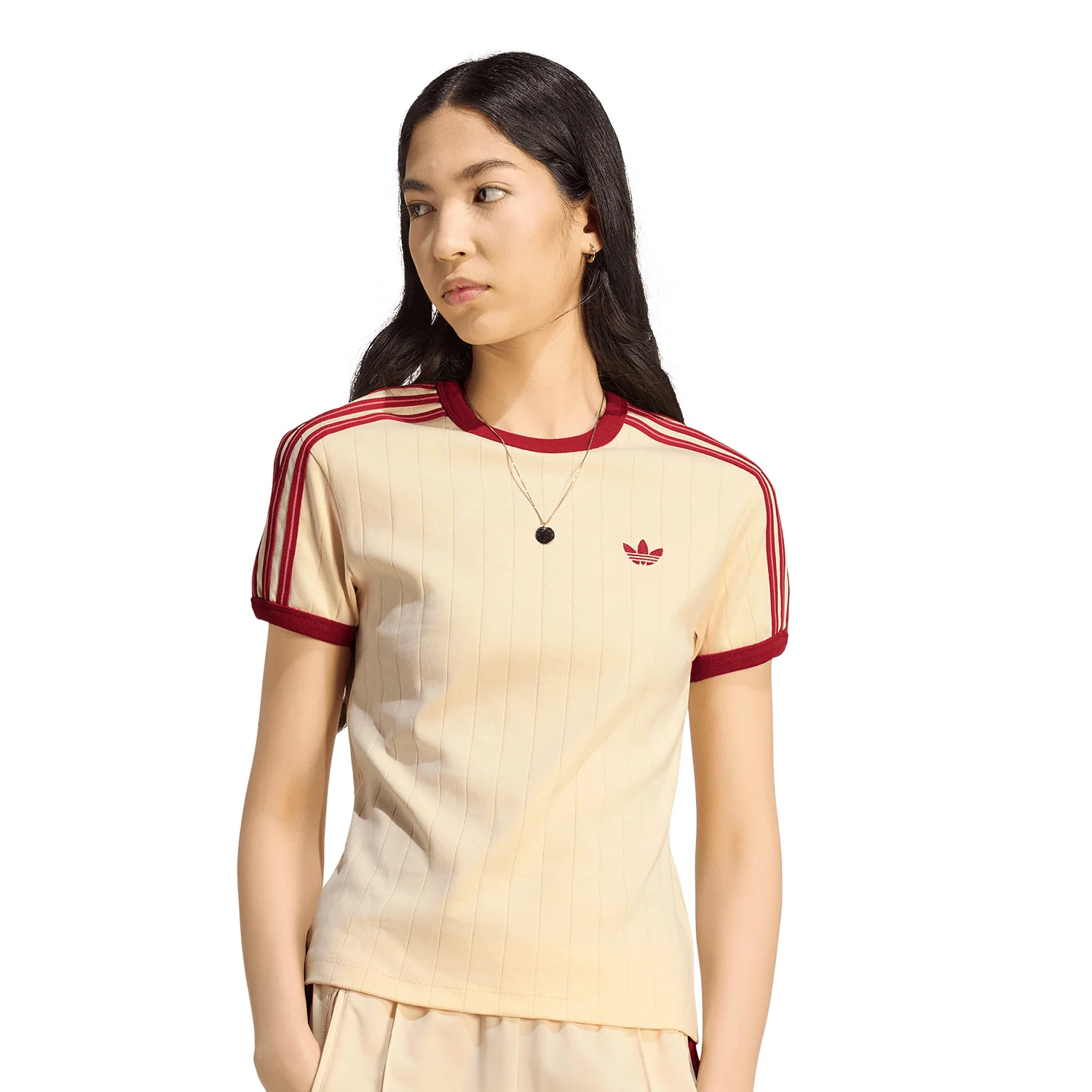 Adidas Originals PStripe SS Tee Warm Vanilla