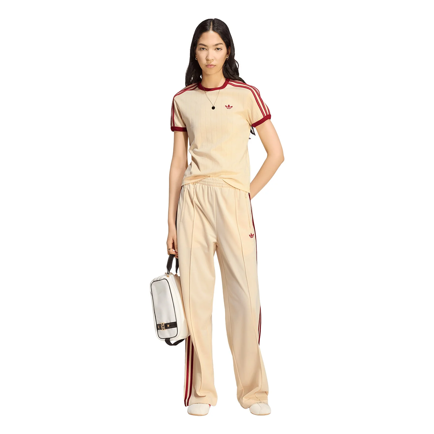 Adidas Originals PStripe SS Tee Warm Vanilla - Image 3