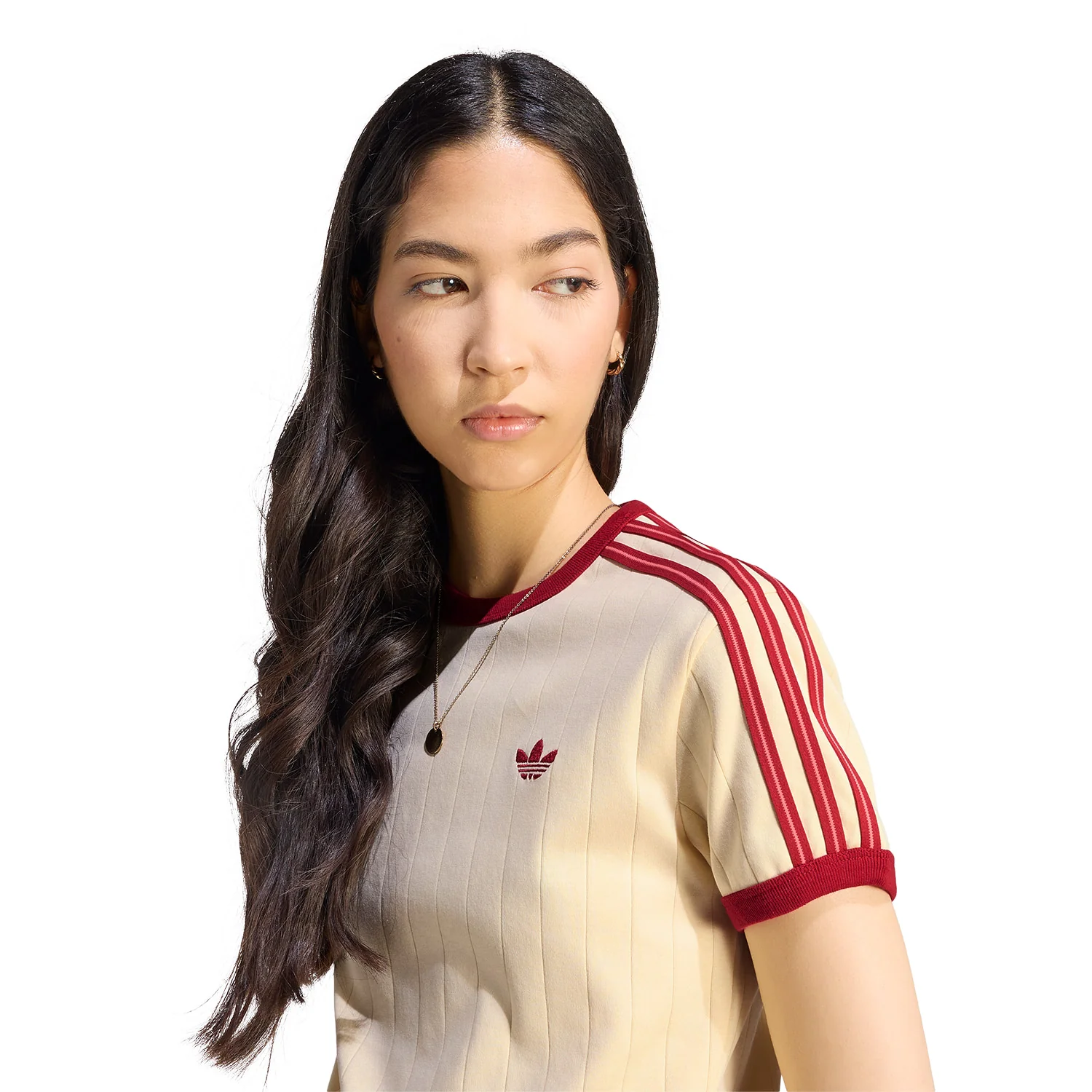 Adidas Originals PStripe SS Tee Warm Vanilla - Image 4