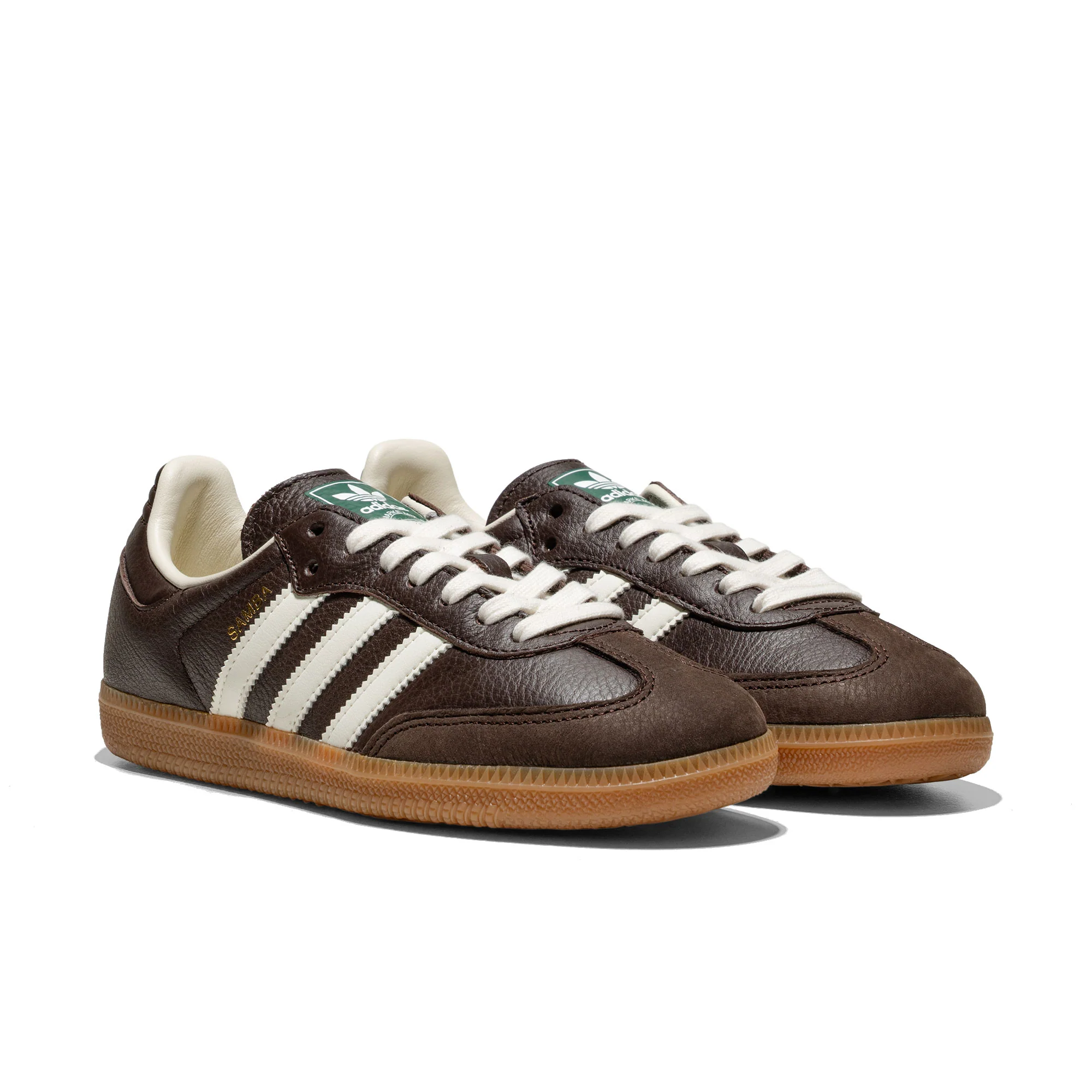 Adidas Originals Samba OG Dark Brown/Off White/Gum - Image 2