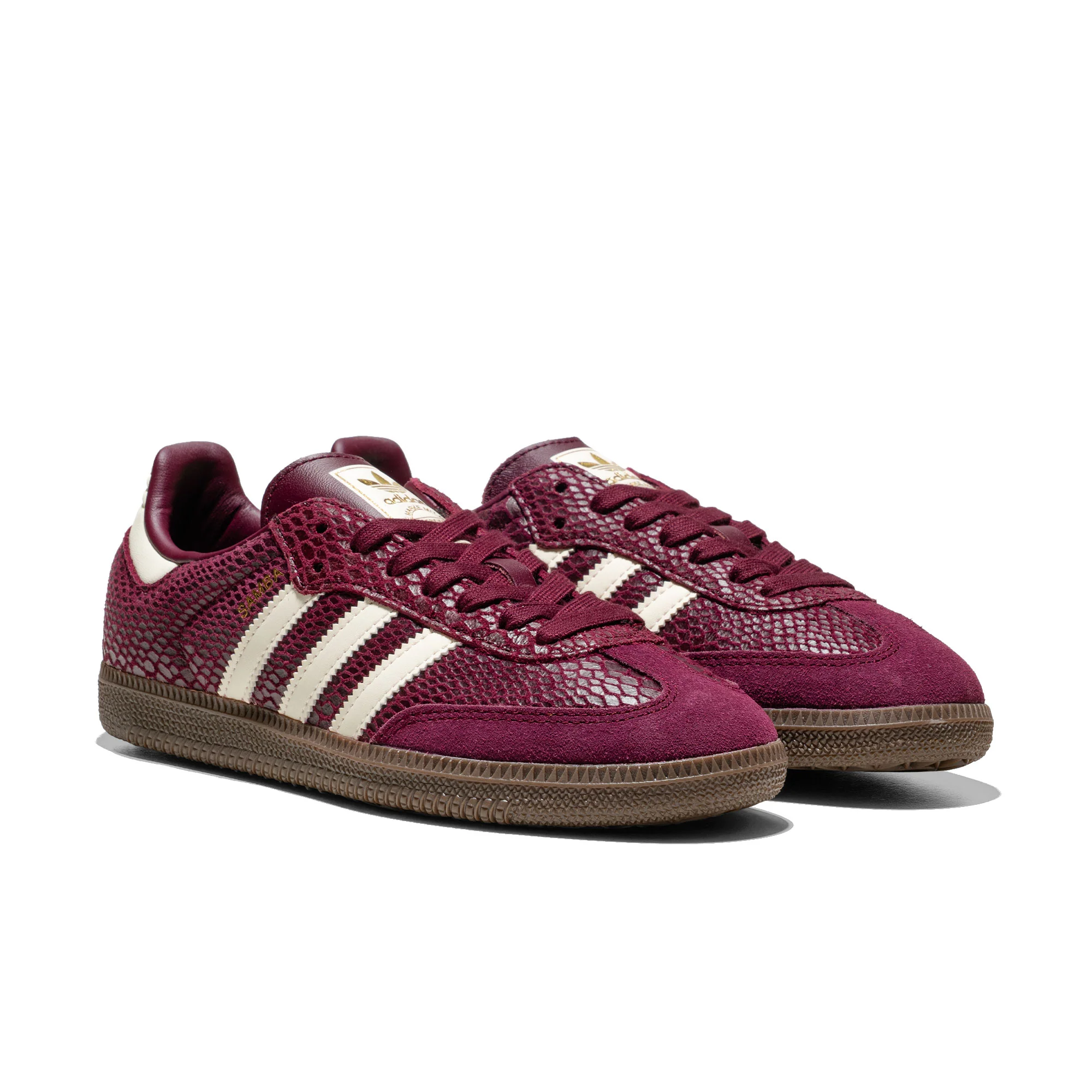 Adidas Originals Samba OG W Maroon/Cream White/Gold Metallic - Image 2