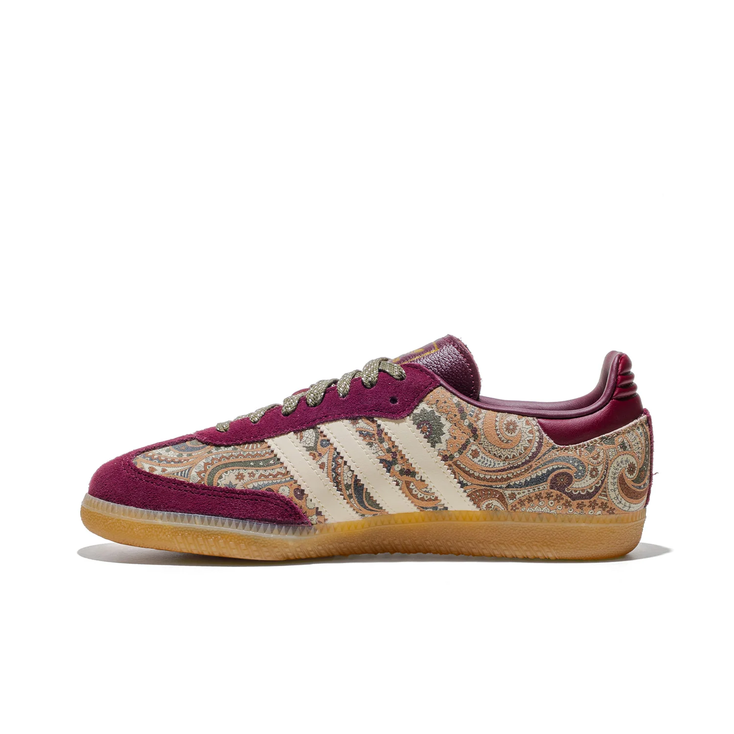 Adidas Originals Samba OG W Maroon/Warm Vanilla/Olive Strata - Image 2
