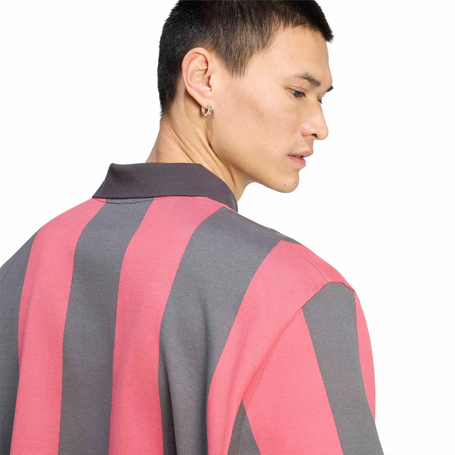 Adidas Originals Striped Polo Utility Black/Pure Ruby - Image 4