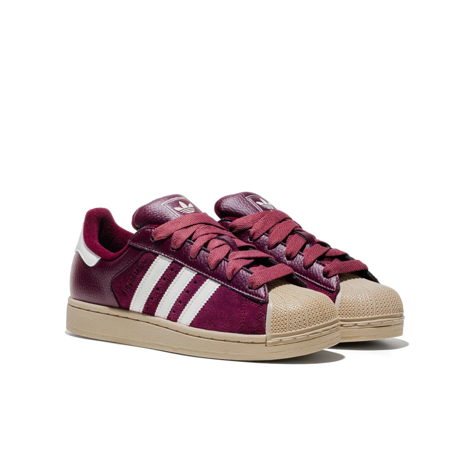 Adidas Originals Superstar II J Maroon/Core White/Khaki - Image 3