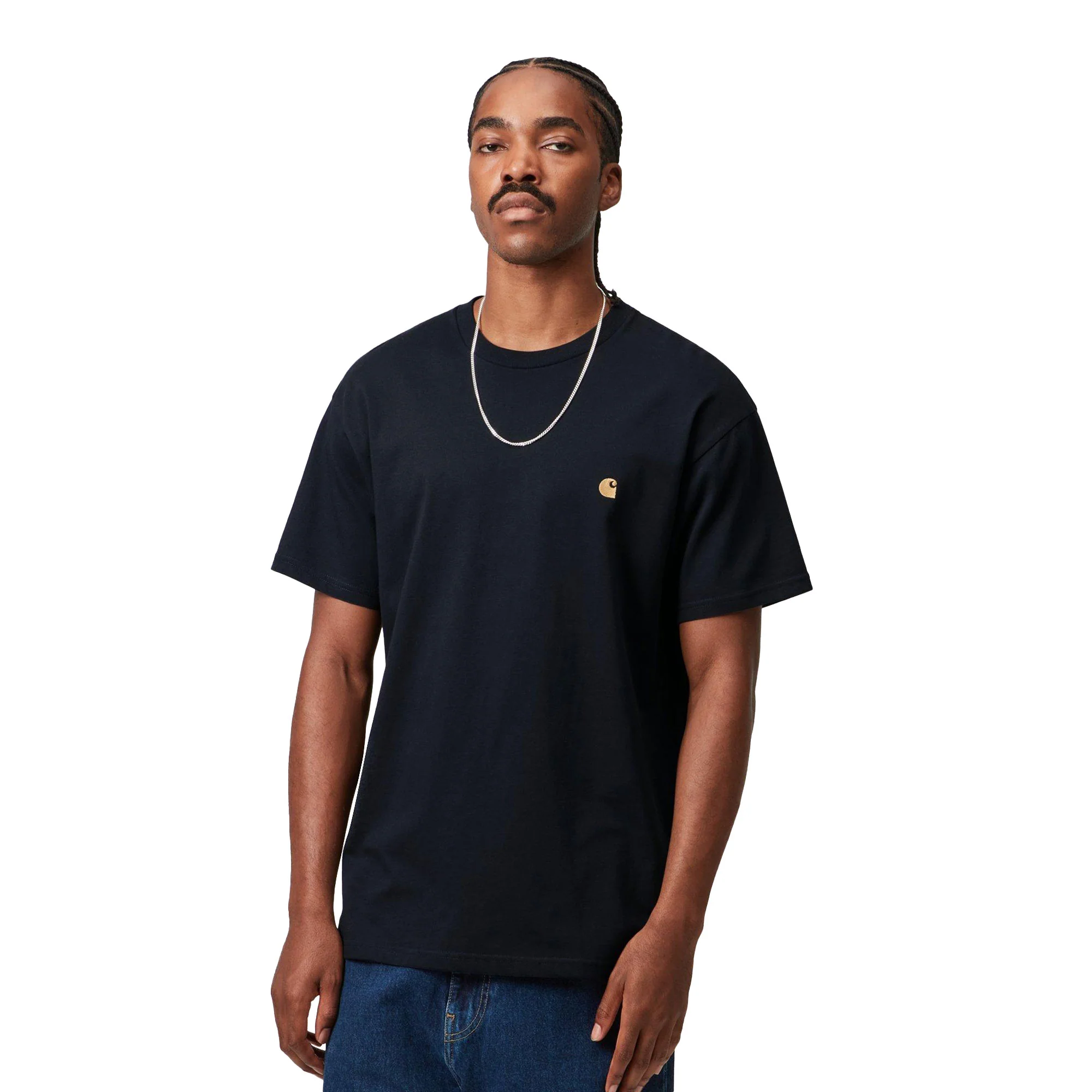 Carhartt WIP S/S Chase T-Shirt Dark Navy/Gold