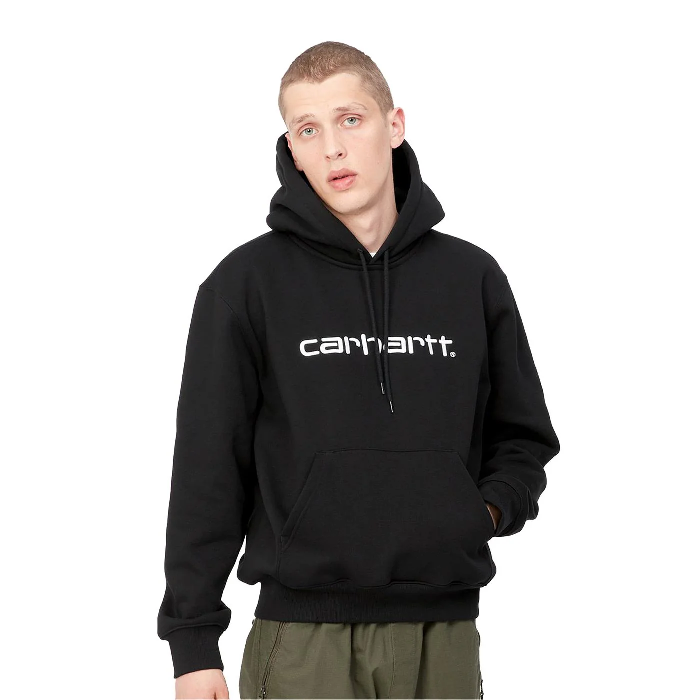 Carhartt WIP Hooded Carhartt Sweat Black/White