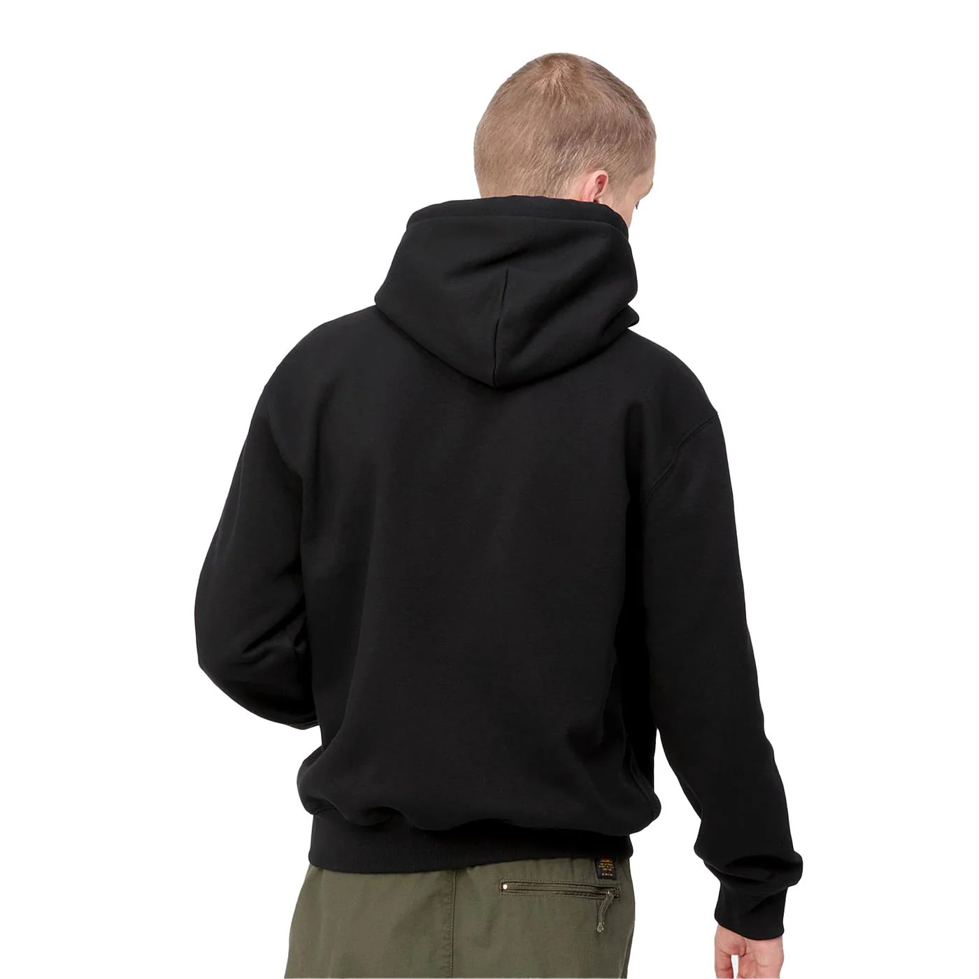 Carhartt WIP Hooded Carhartt Sweat Black/White - Image 2