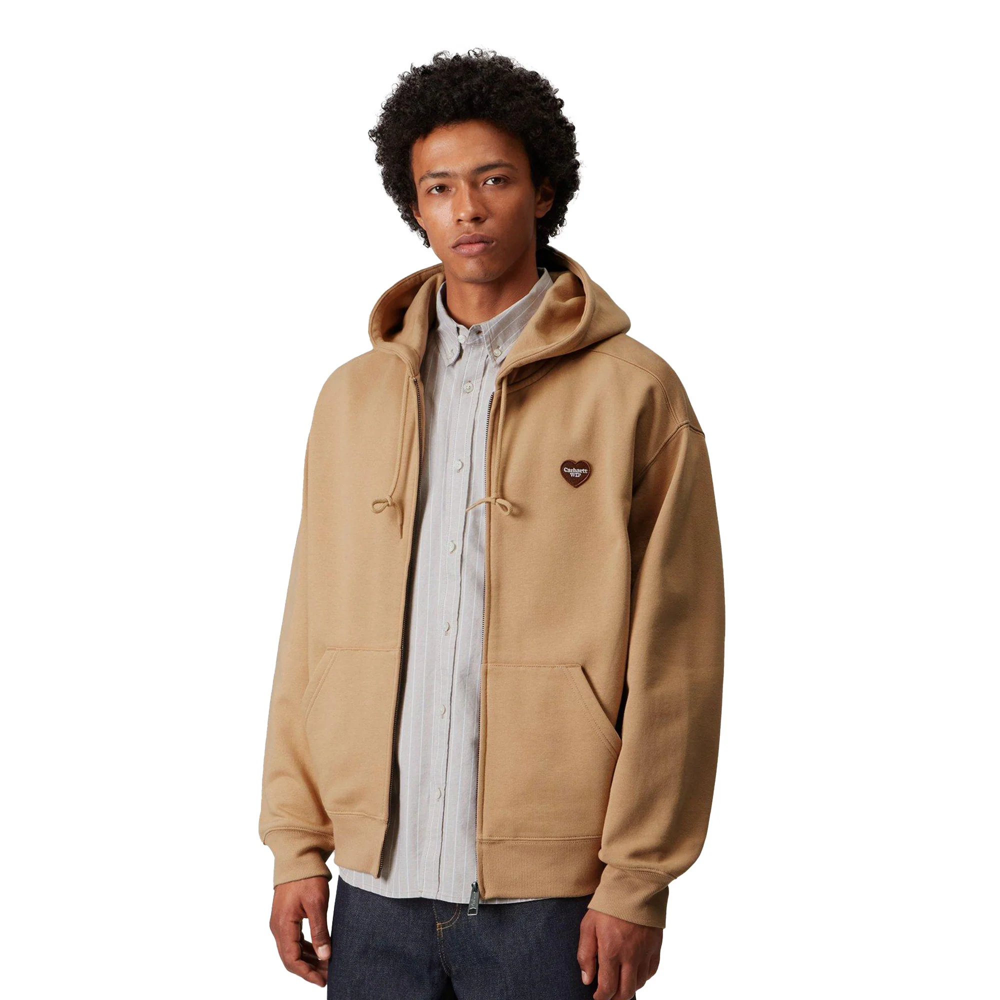 Carhartt WIP Hooded Heart II Hartt Sweat Jacket D.H. Brown - Image 2
