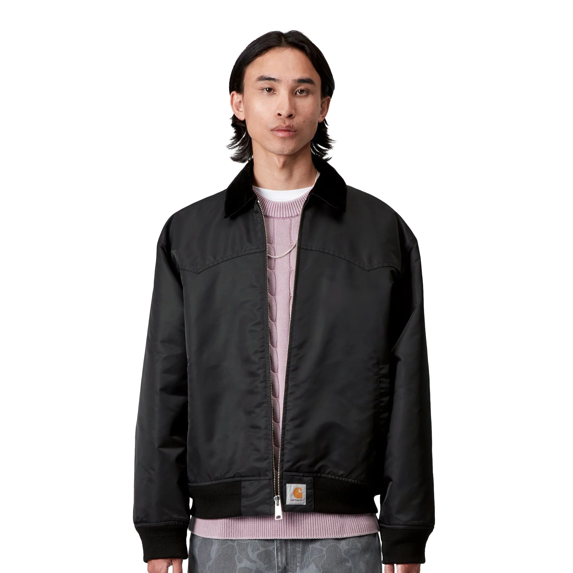 Carhartt WIP Santa Fe Alumni Jacket Black/Scarlet