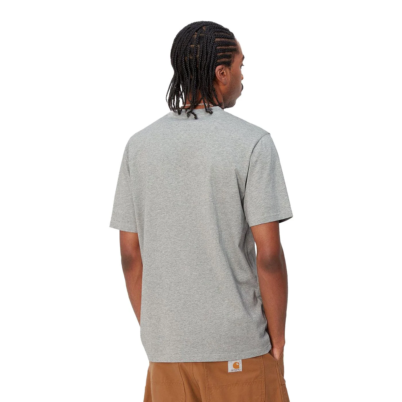 Carhartt WIP S/S Script T-Shirt Grey Heather/Chervil - Image 2