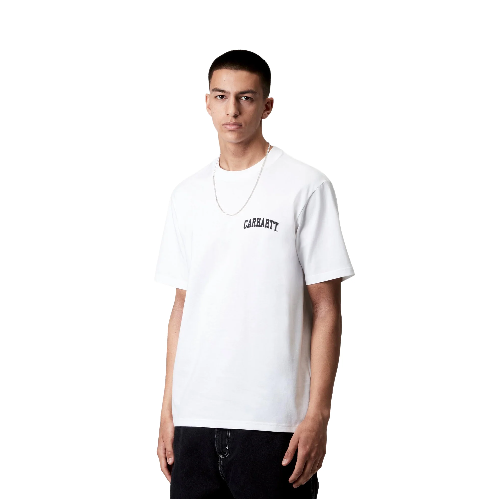 Carhartt WIP S/S University Script T-Shirt White/Black