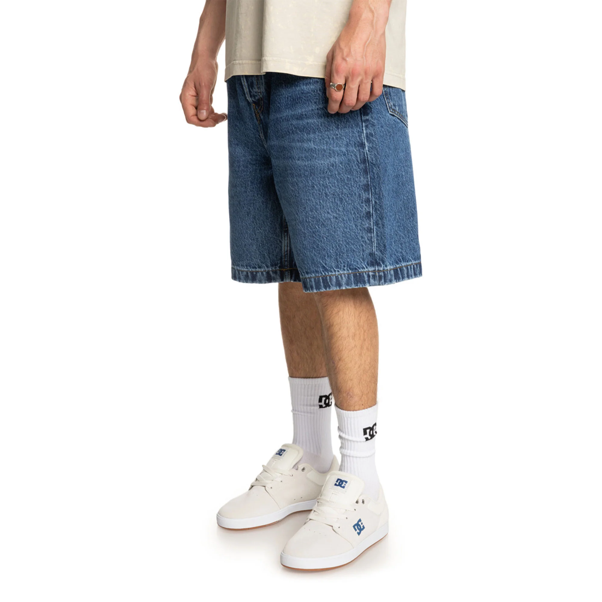 DC Shoes Worker Baggy Denim Short Stone Indigo - Image 3