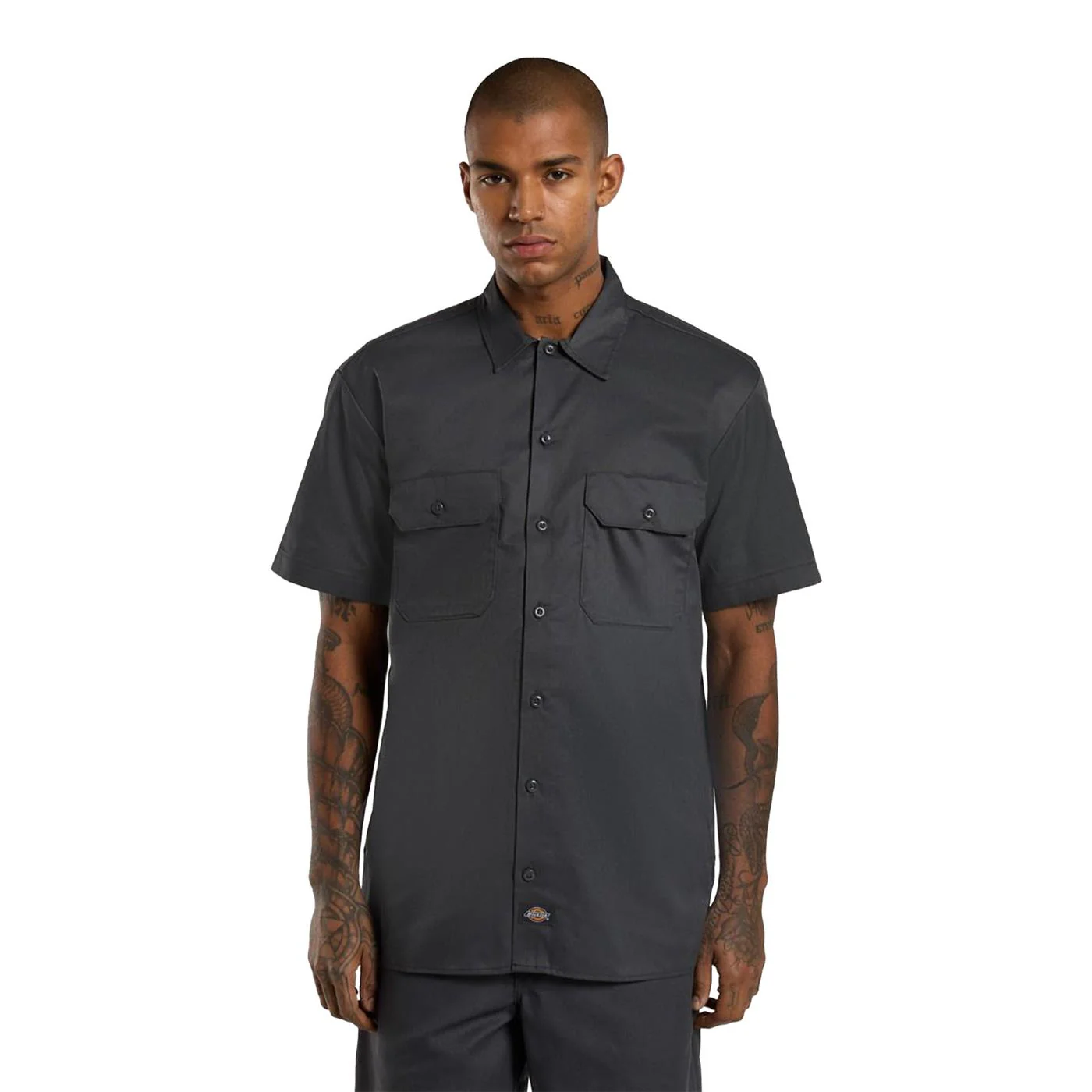 Dickies Work Shirt SS Rec Charcoal Grey
