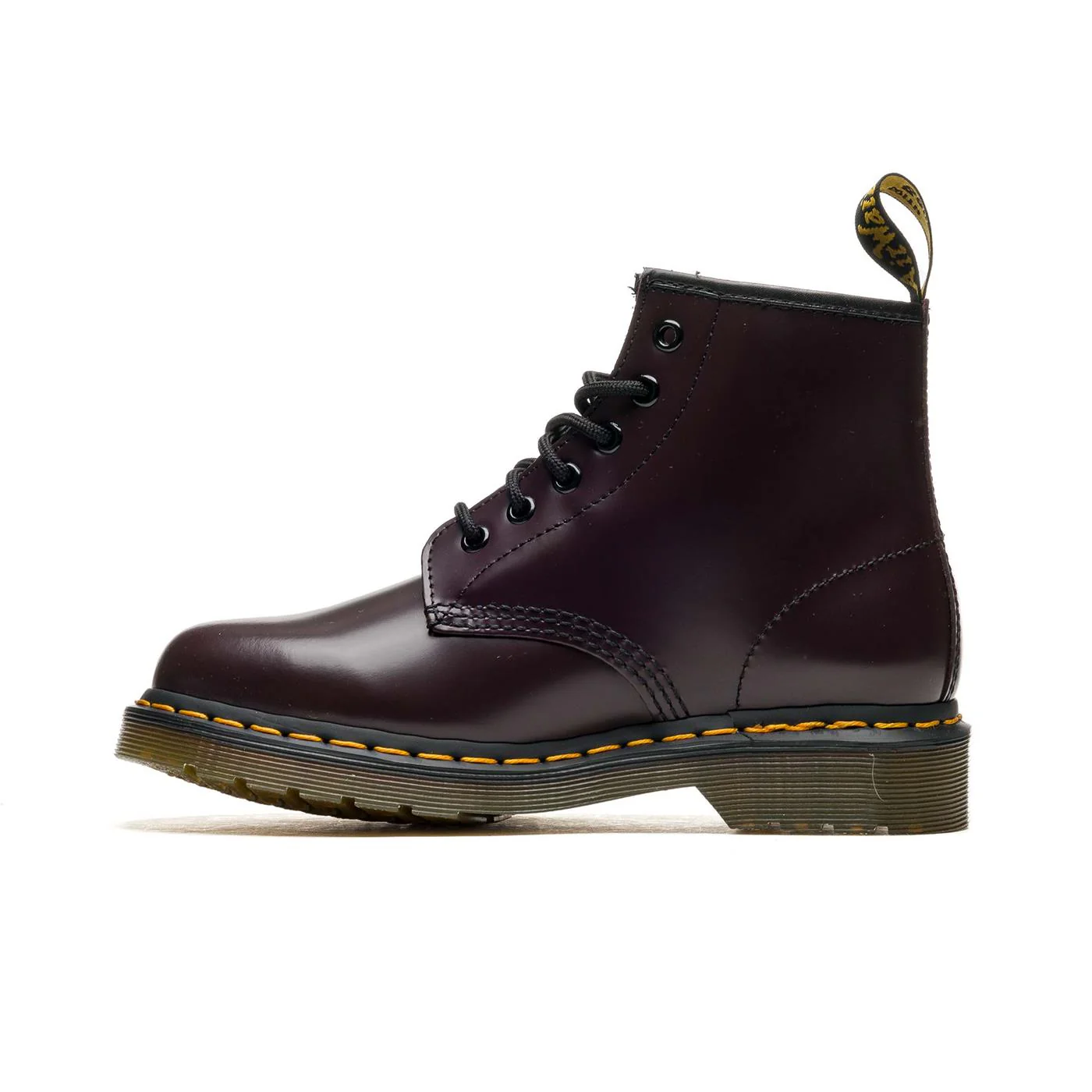 Dr. Martens 101 Yellow Stitch Burgundy Smooth - Image 2