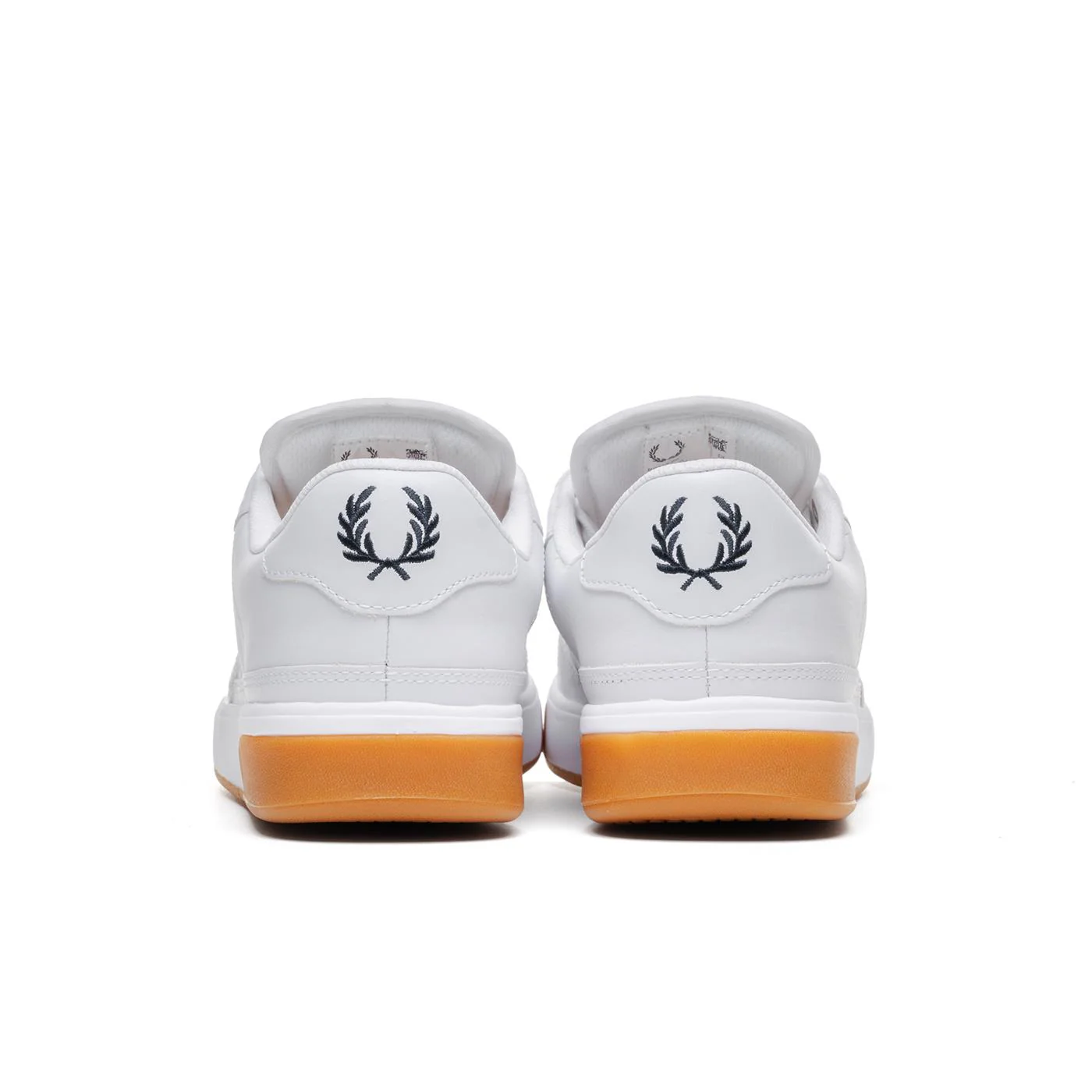 Fred Perry B300 Textured Leather/Branded White/Navy - Image 4