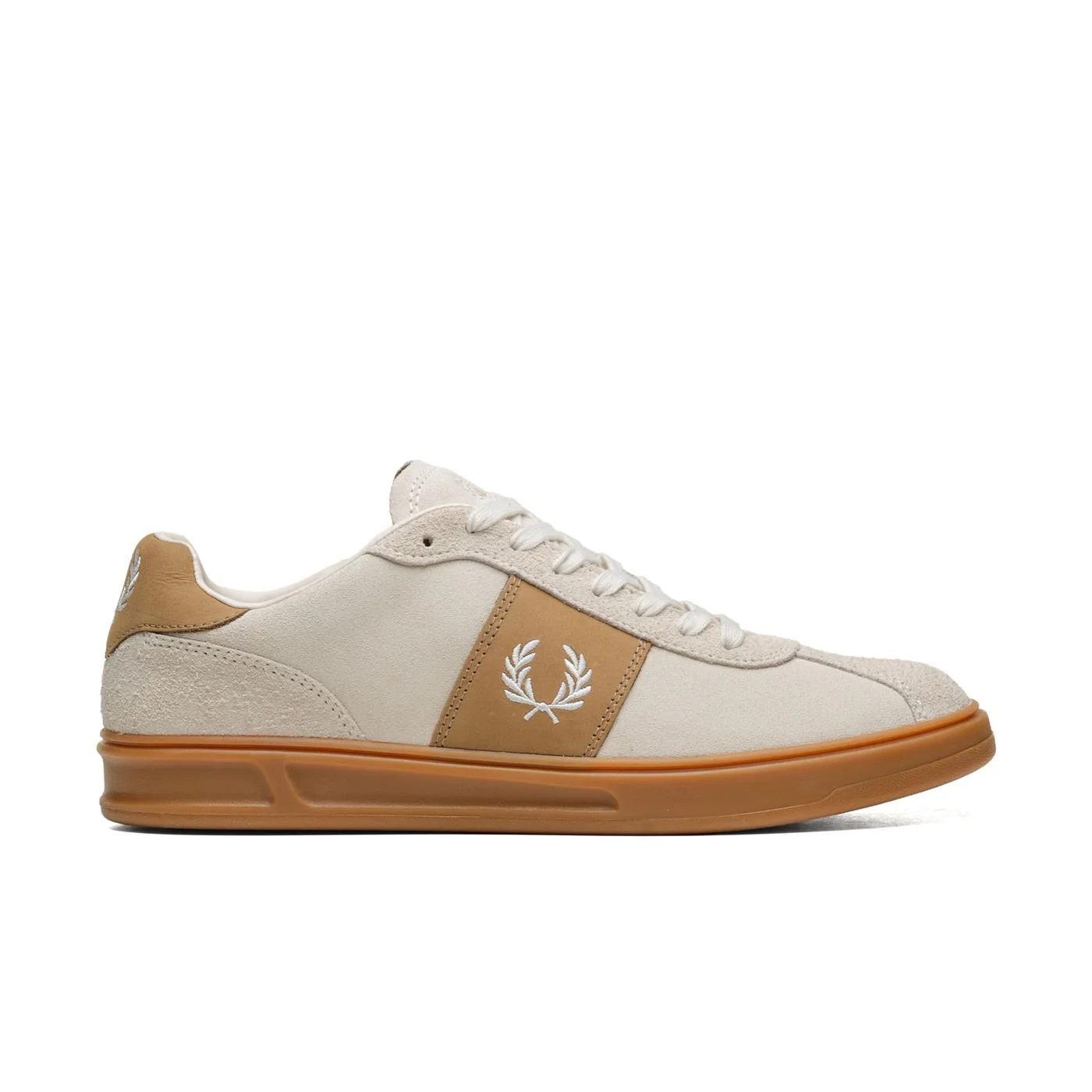 Fred Perry B4 Suede Ecru/Snow White