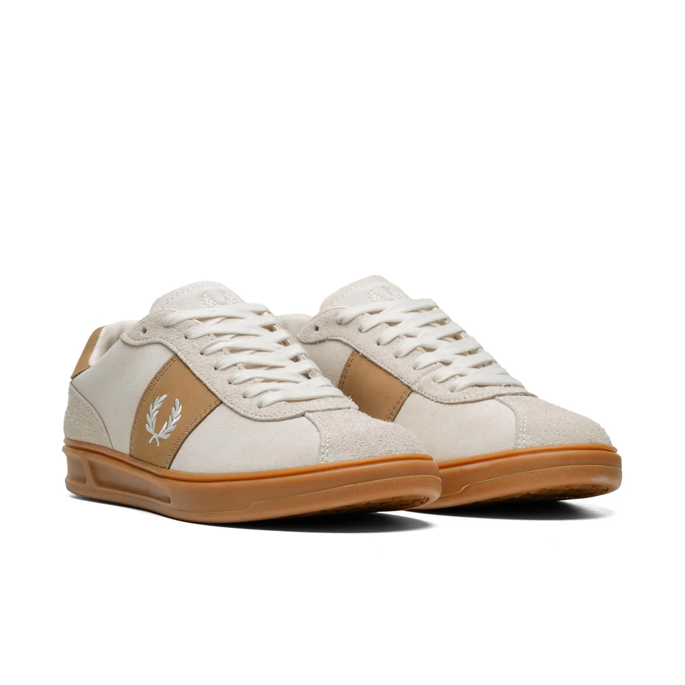 Fred Perry B4 Suede Ecru/Snow White - Image 3