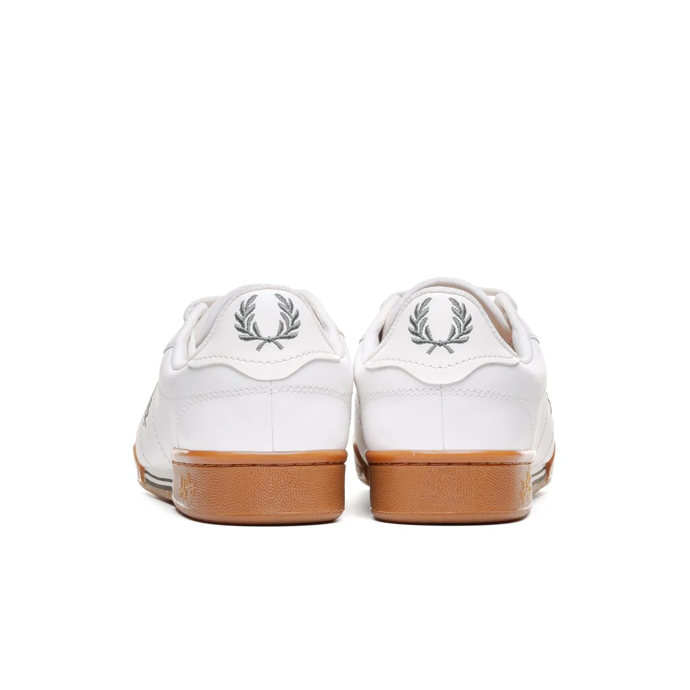 Fred Perry B722 Leather Snow White/Field Green - Image 4