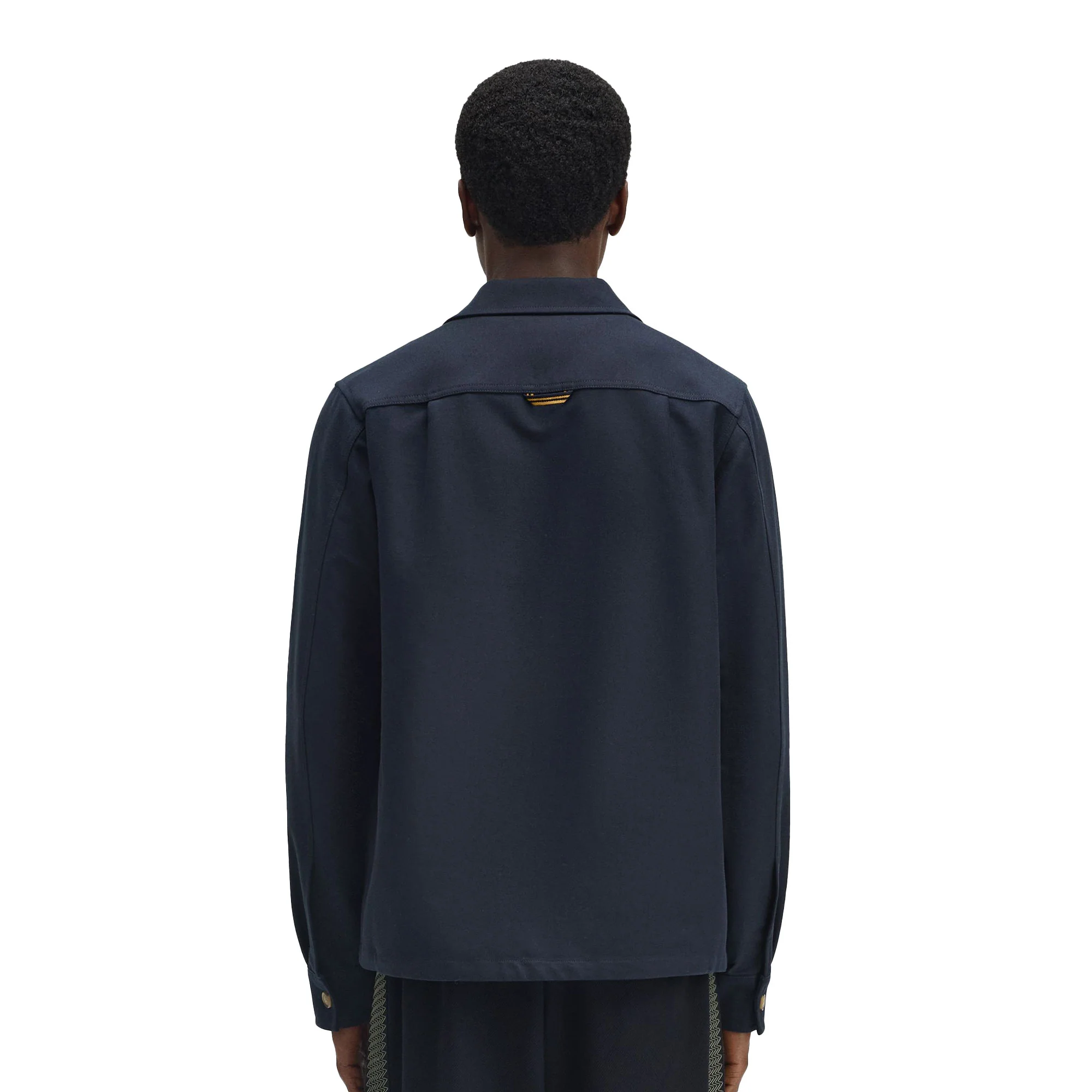 Fred Perry Brushed Twill Overshirt Navy - Image 2