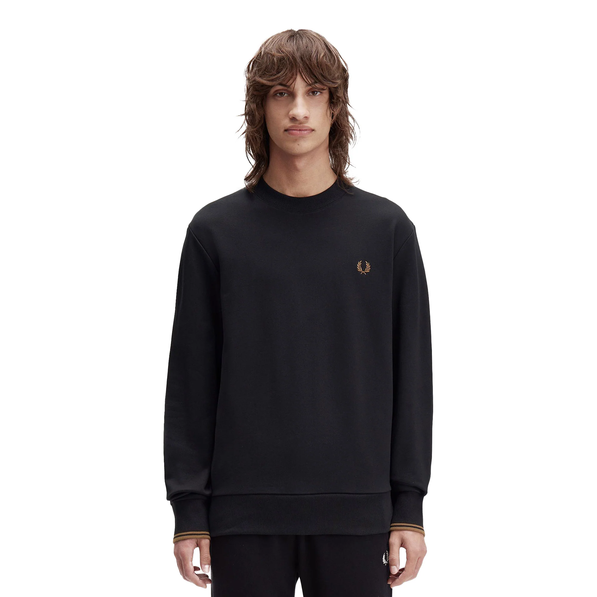 Fred Perry Crewneck Sweatshirt Black/Shaded Stone