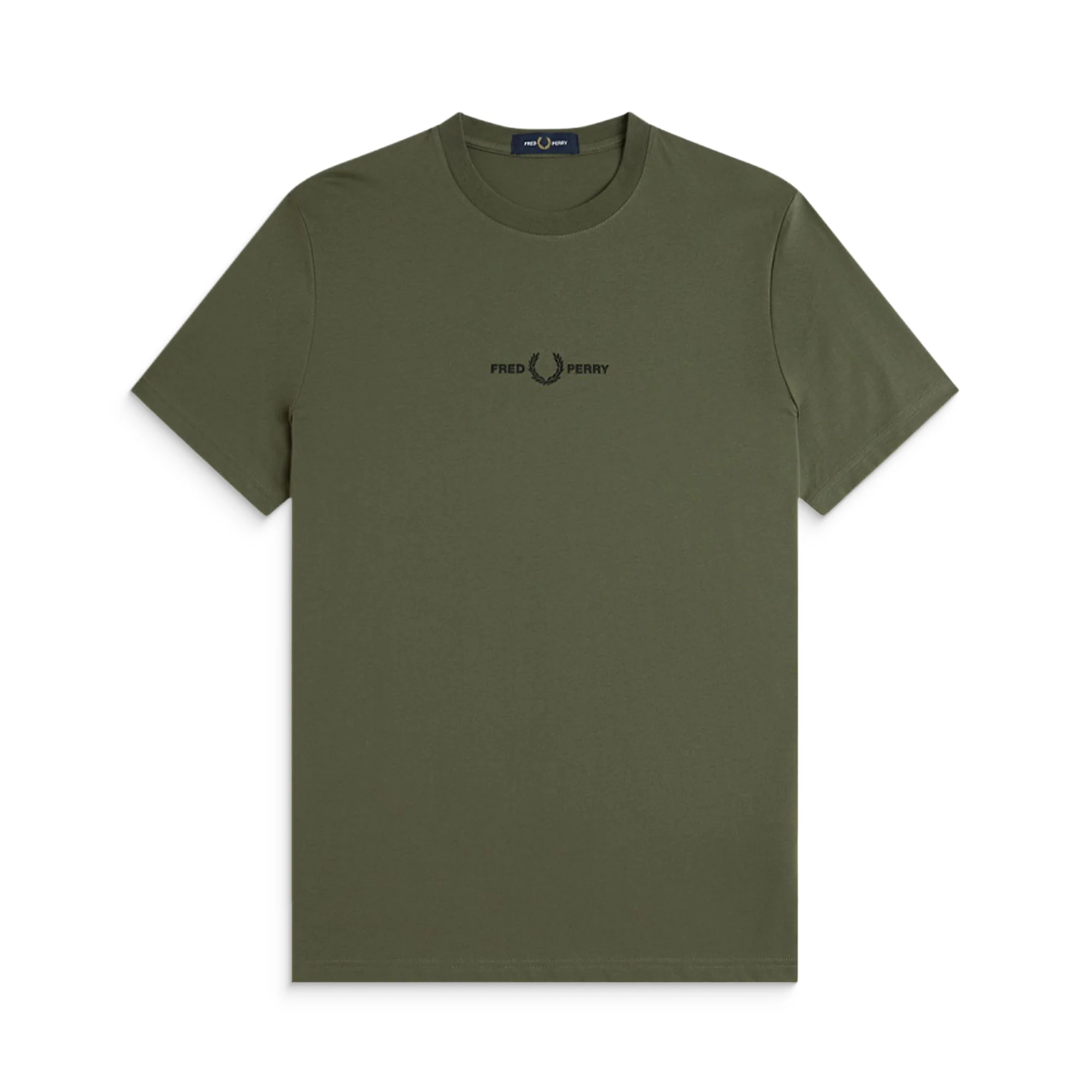 Fred Perry Embroidered T-Shirt Laurel Wreath Green