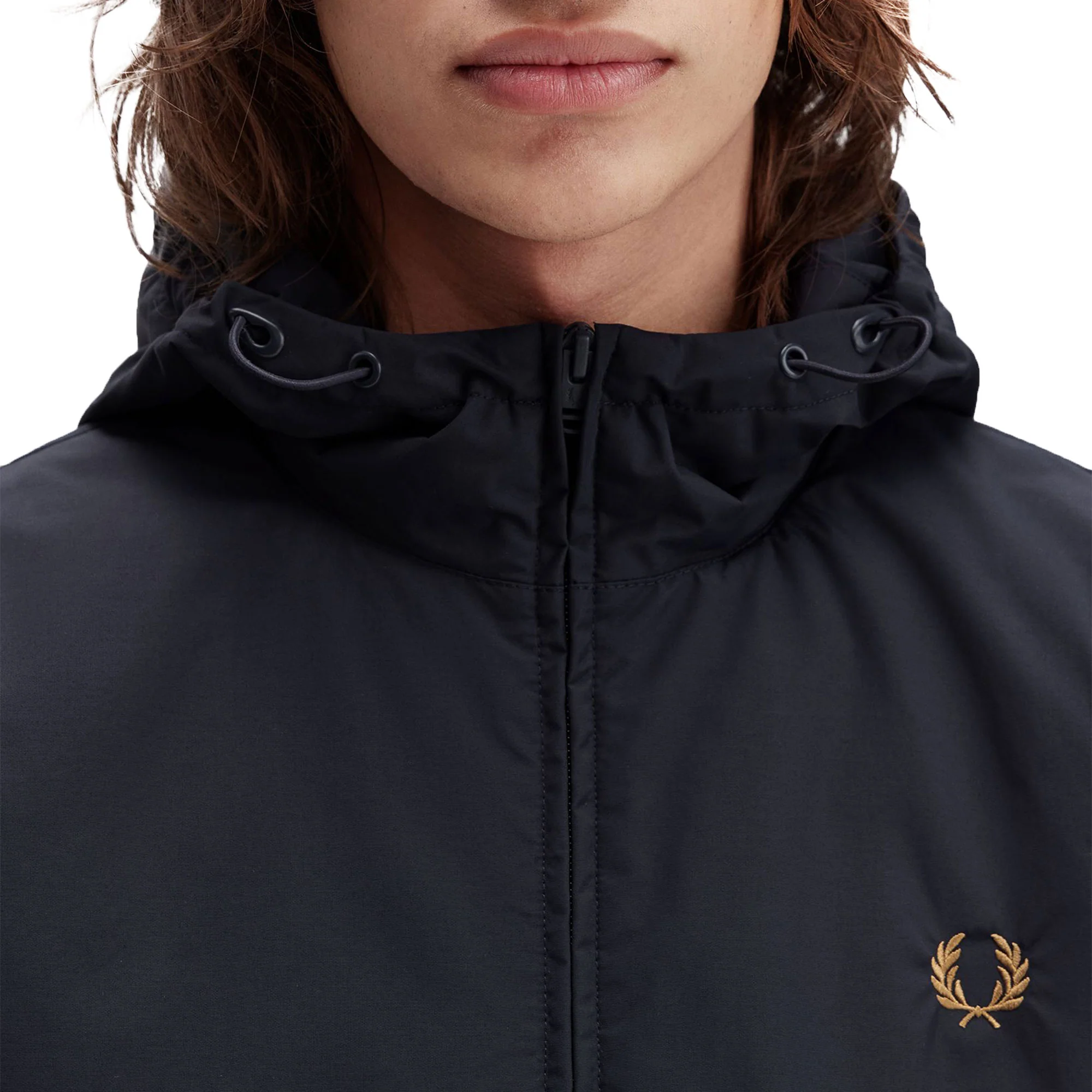 Fred Perry Hooded Brentham Jacket Navy - Image 3