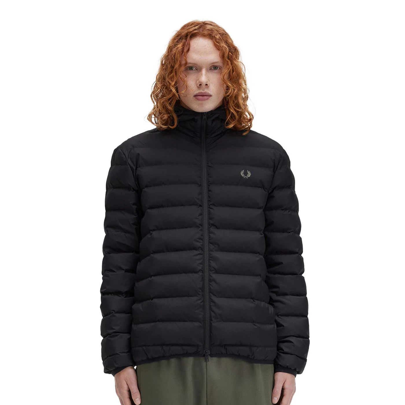 Fred Perry Hooded Insulated Jacket Black
