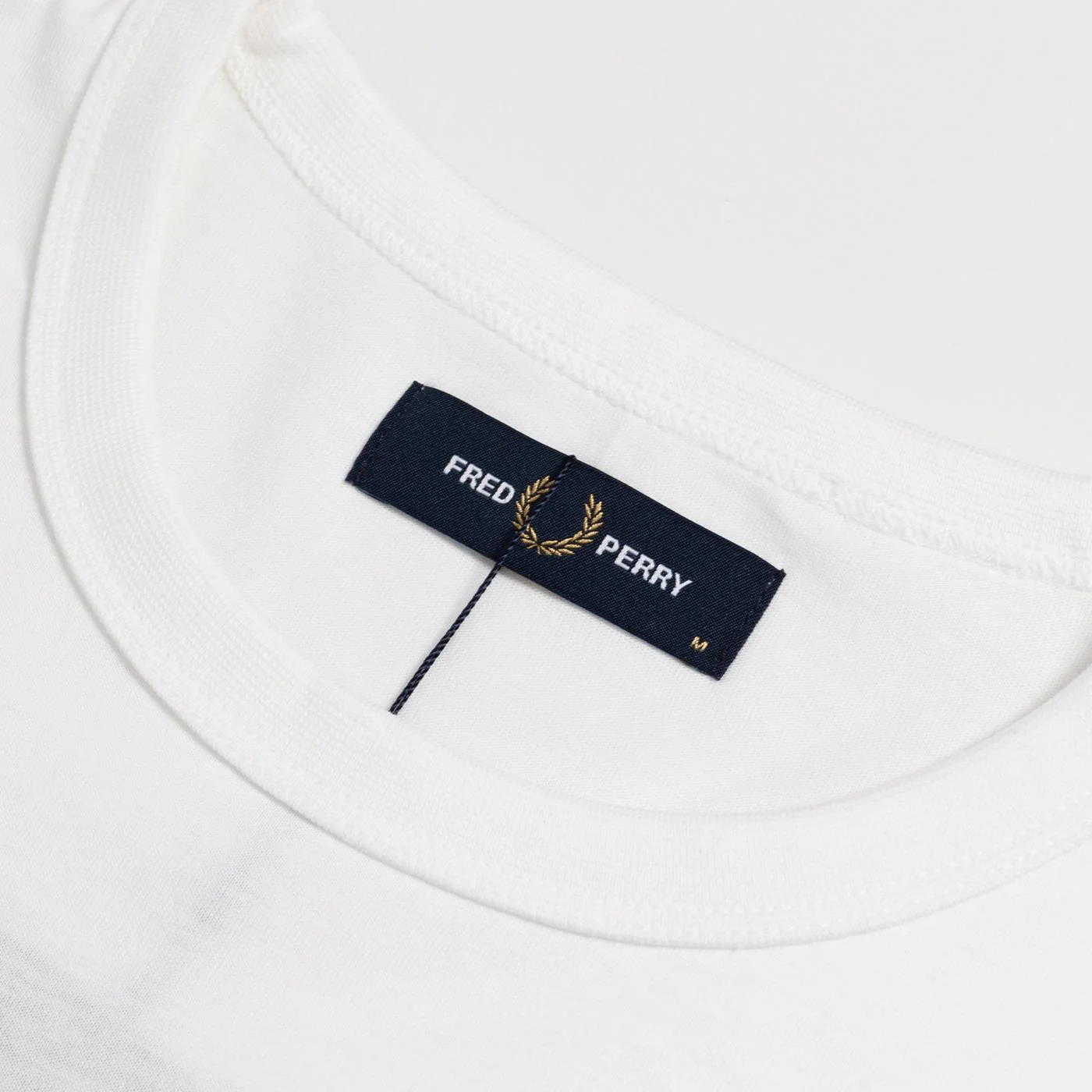 Fred Perry Laurel Wreath Patch T-Shirt Snow White - Image 3