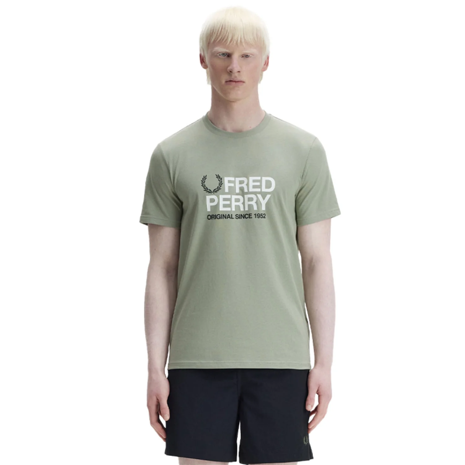 Fred Perry Original Graphic T-Shirt Seagrass