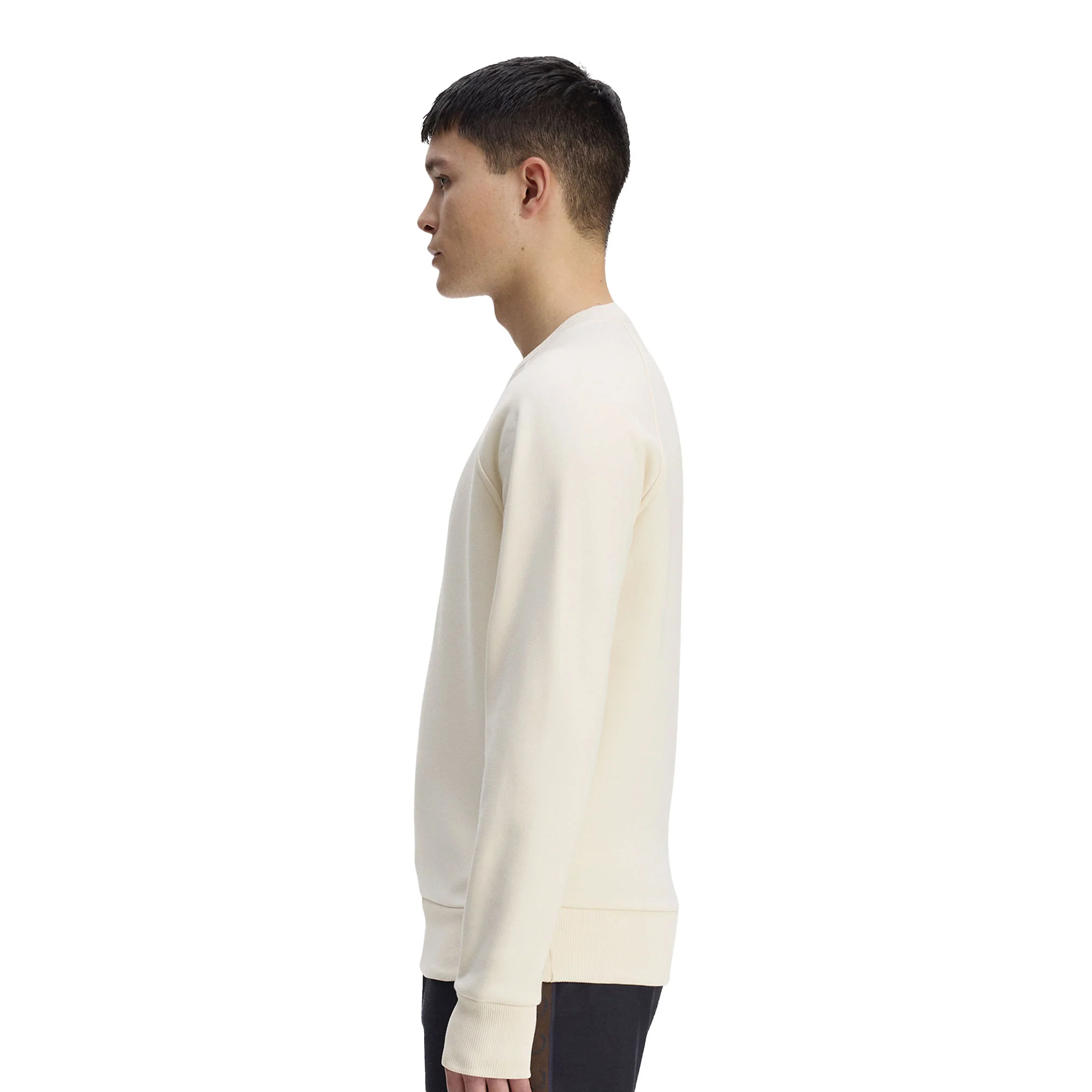 Fred Perry Outline Laurel Wreath Sweatshirt Ecru - Image 2