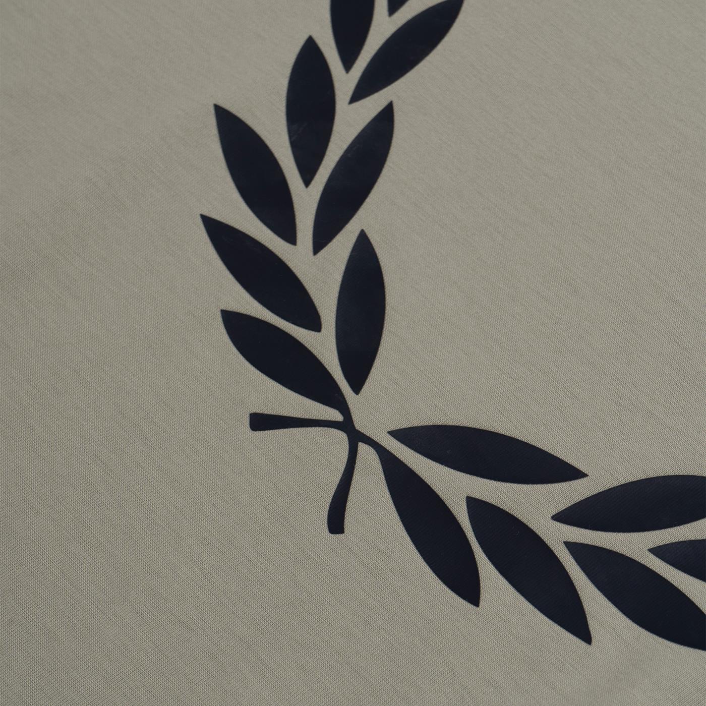 Fred Perry Printed Laurel Wreath T-Shirt Seagrass - Image 2