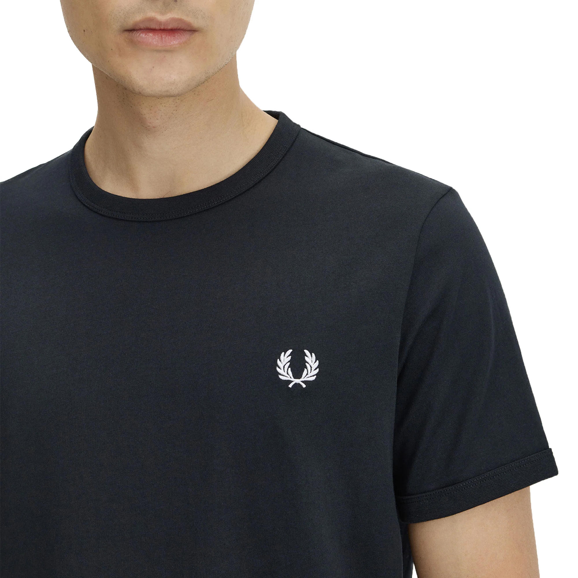 Fred Perry Ringer T-Shirt Black - Image 3