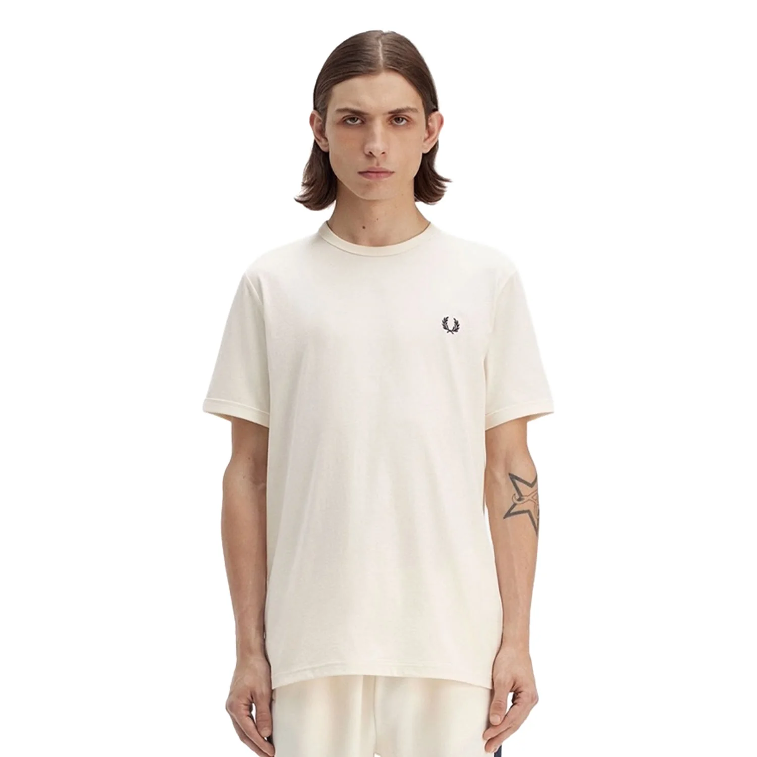 Fred Perry Ringer T-Shirt Ecru