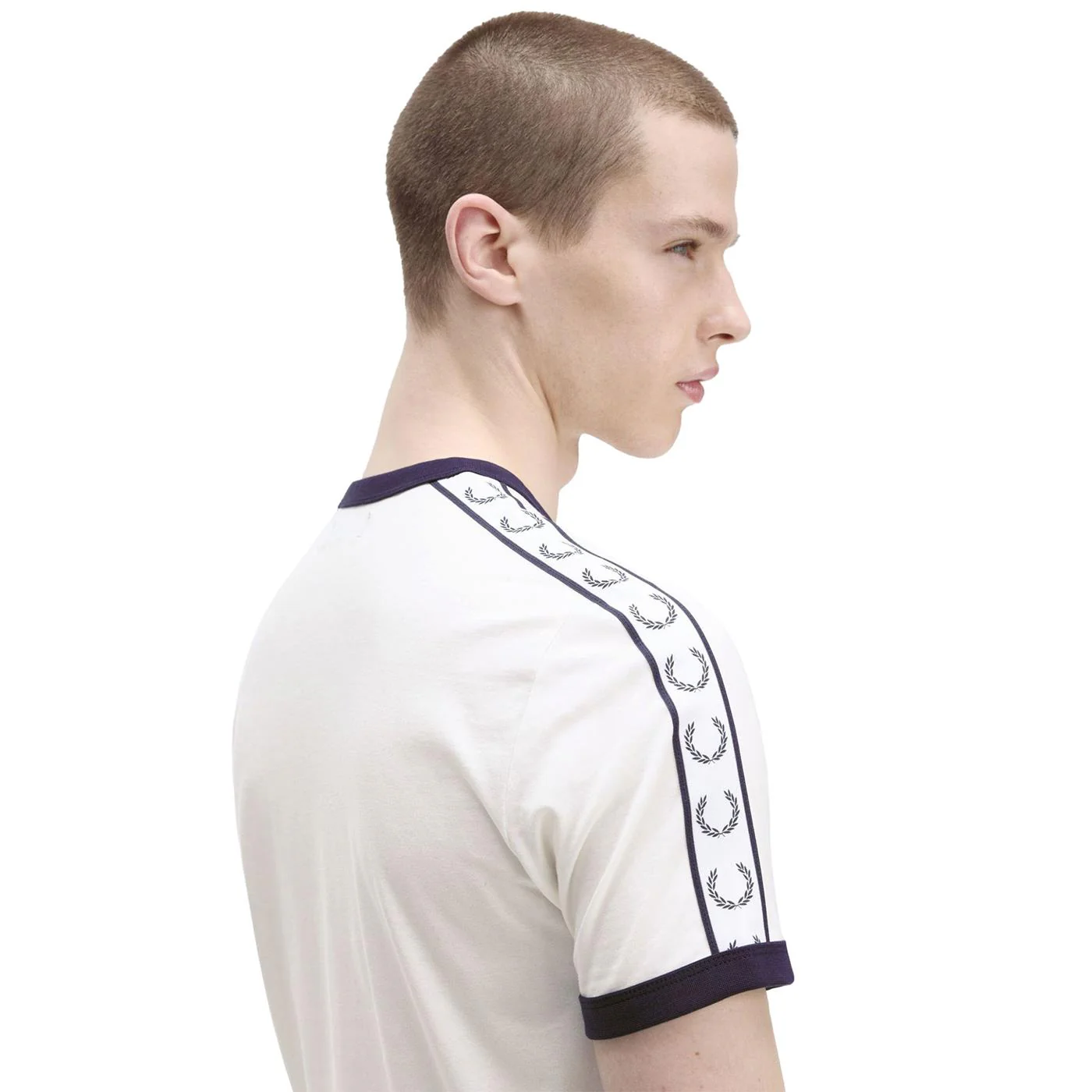 Fred Perry Taped Ringer T-Shirt Snow White - Image 4
