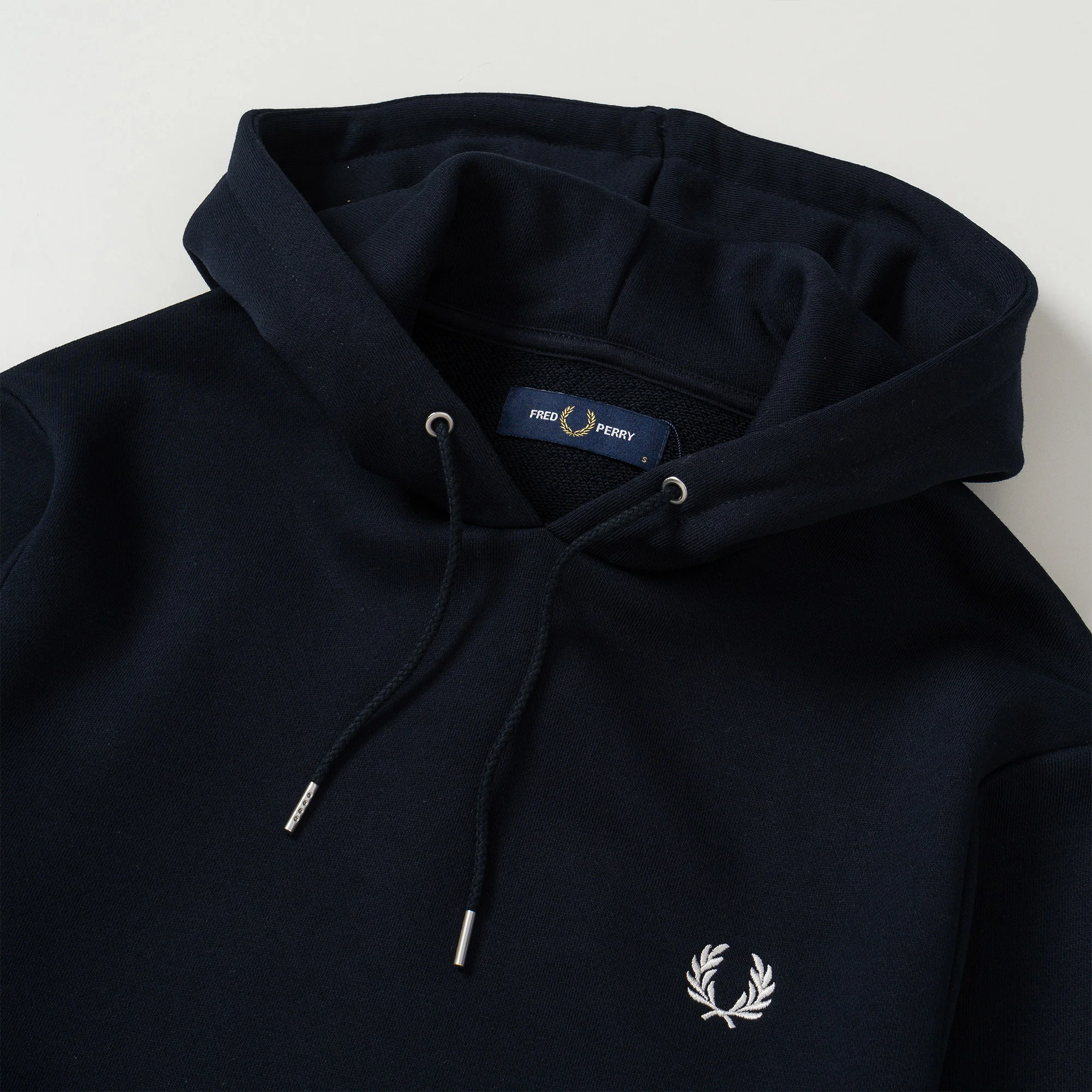 Fred Perry Tipped Hooded Sweatshirt Navy - Image 2