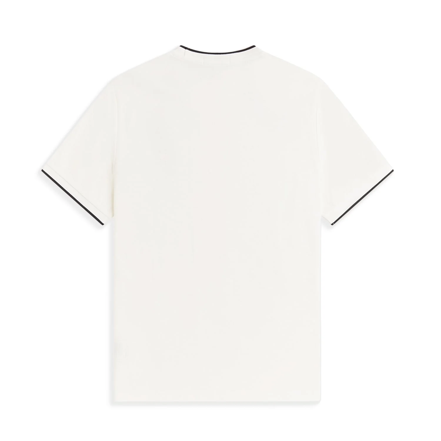 Fred Perry Trim Detail Crepe Pique T-Shirt Snow White - Image 2