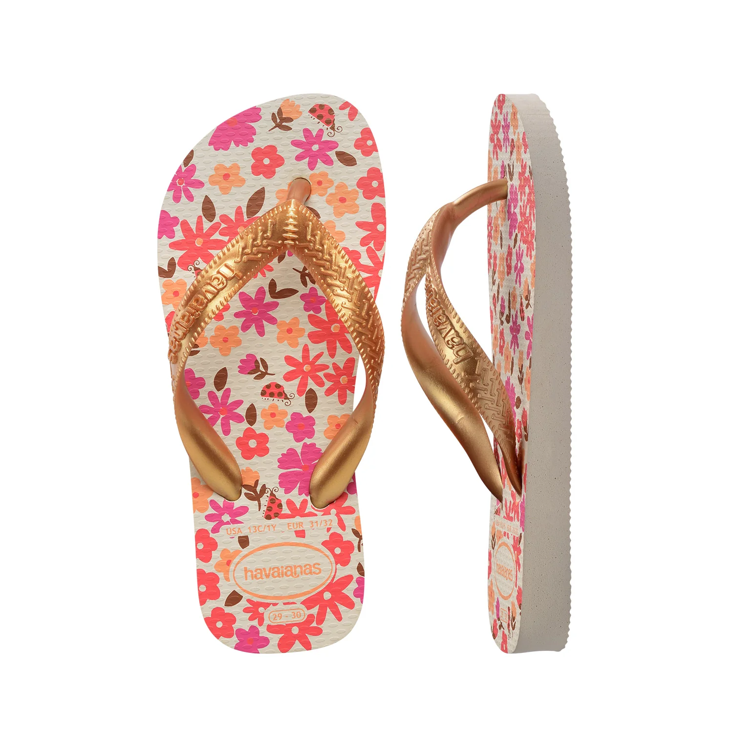 Havaianas Kids Flores Beige/Golden - Image 3