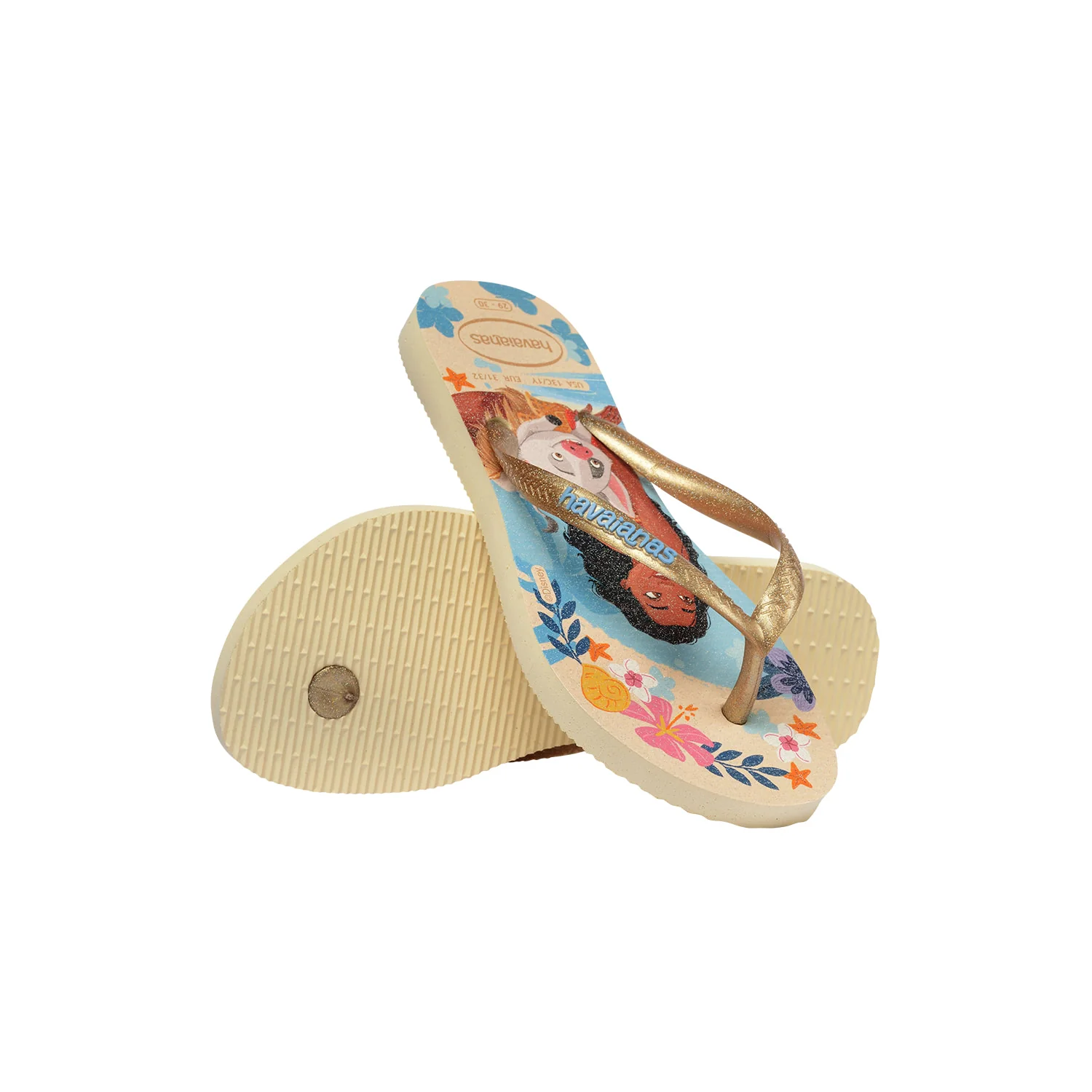 Havaianas Kids Slim Princess Beige Straw/Beige Straw - Image 4