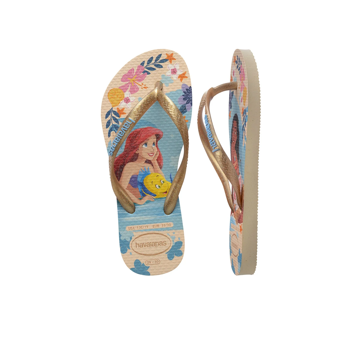 Havaianas Kids Slim Princess Beige Straw/Beige Straw - Image 5