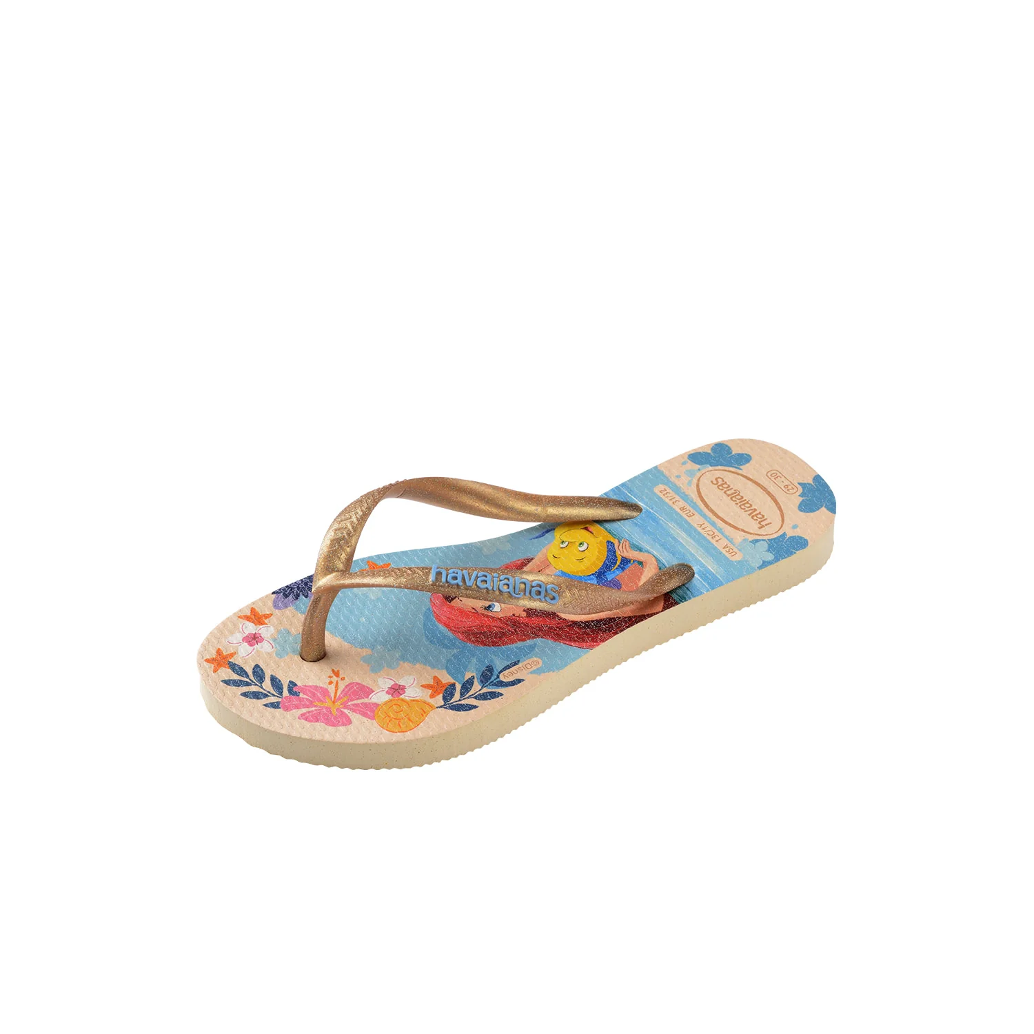 Havaianas Kids Slim Princess Beige Straw/Beige Straw - Image 6