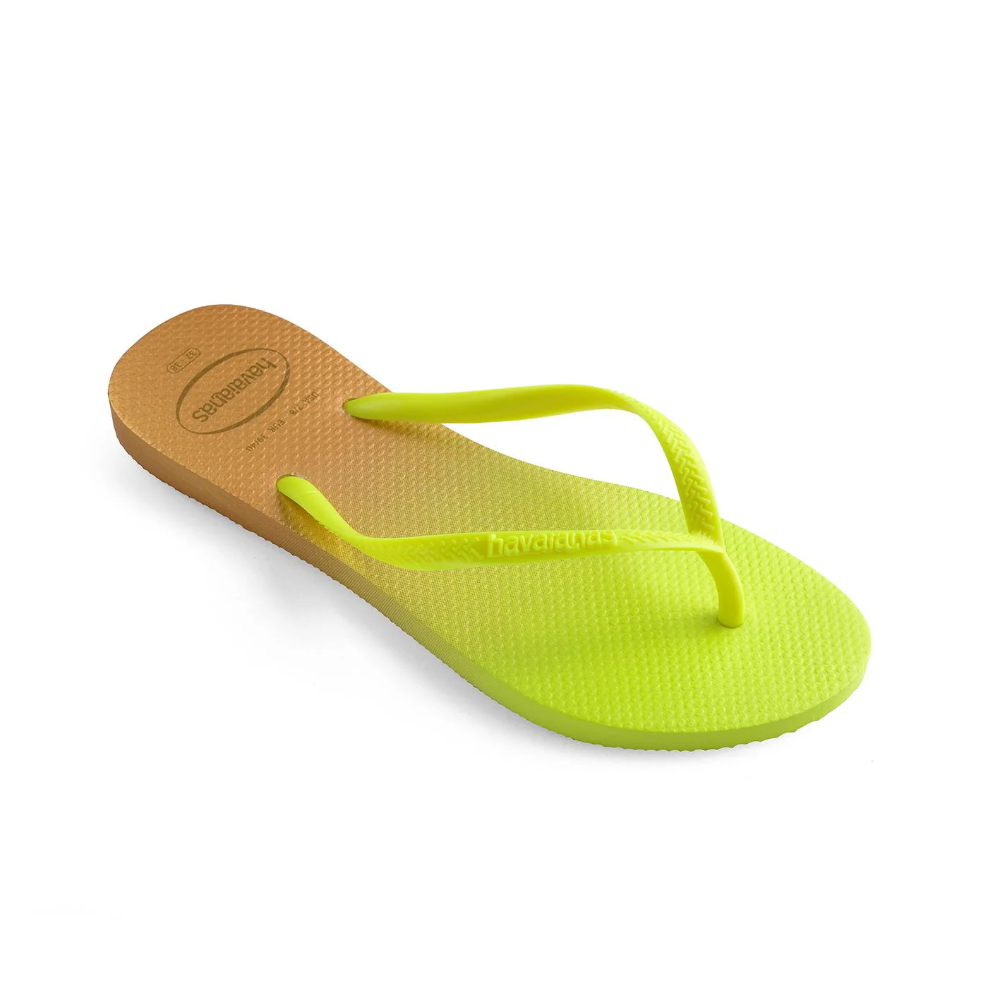Havaianas Slim Gradiente White/ Fluorescent Galactic Green - Image 3